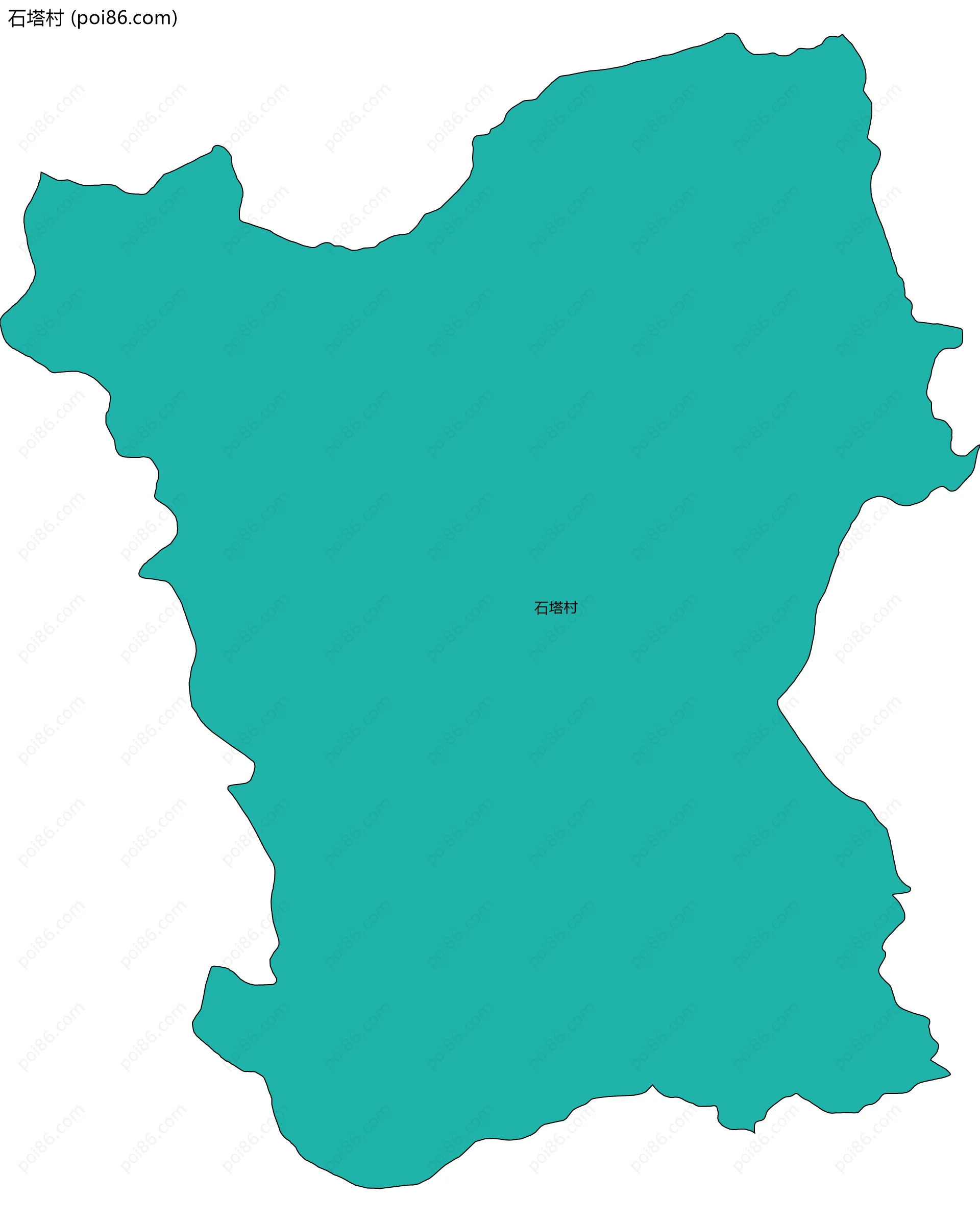 石塔村边界地图