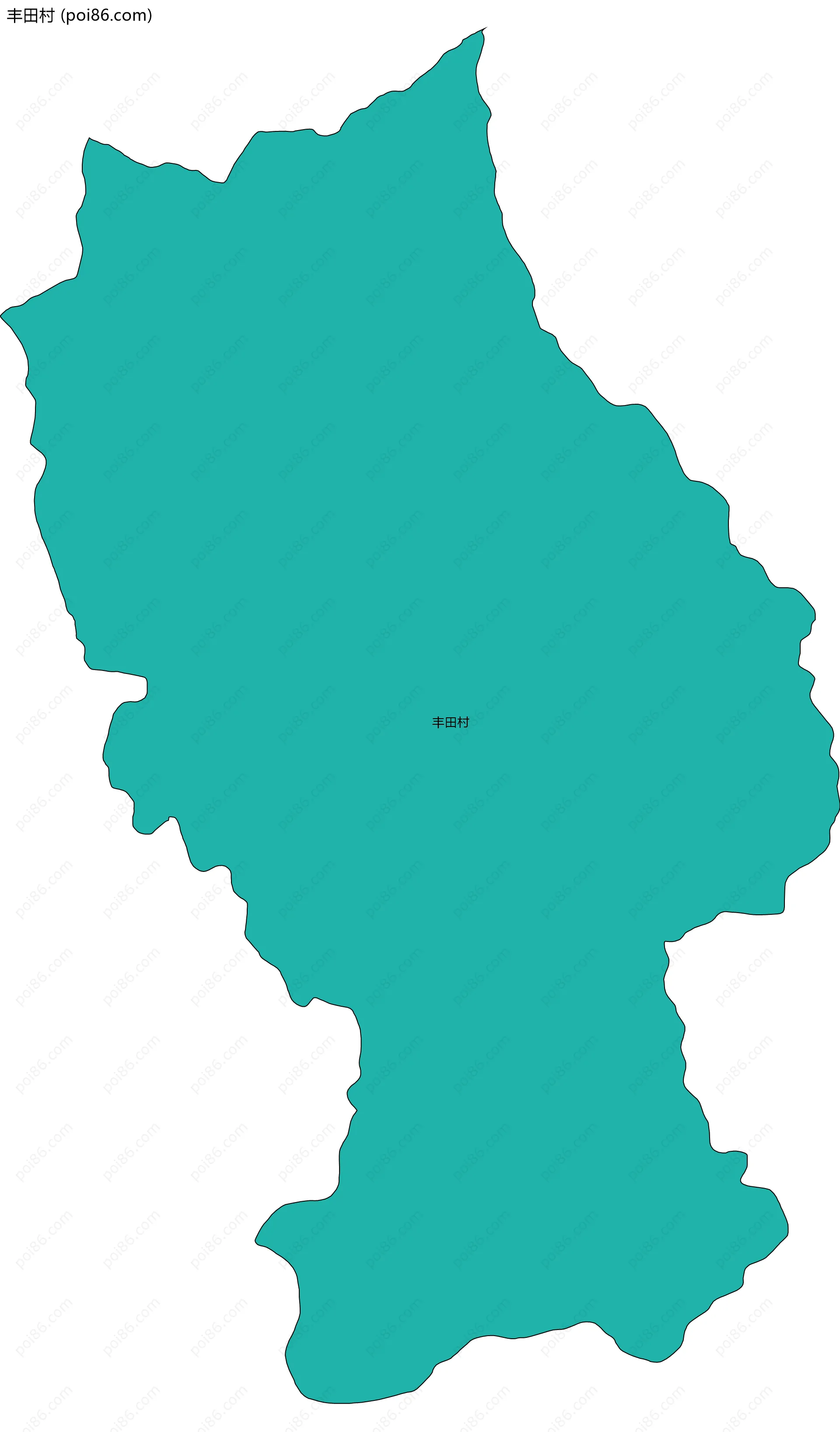 丰田村边界地图