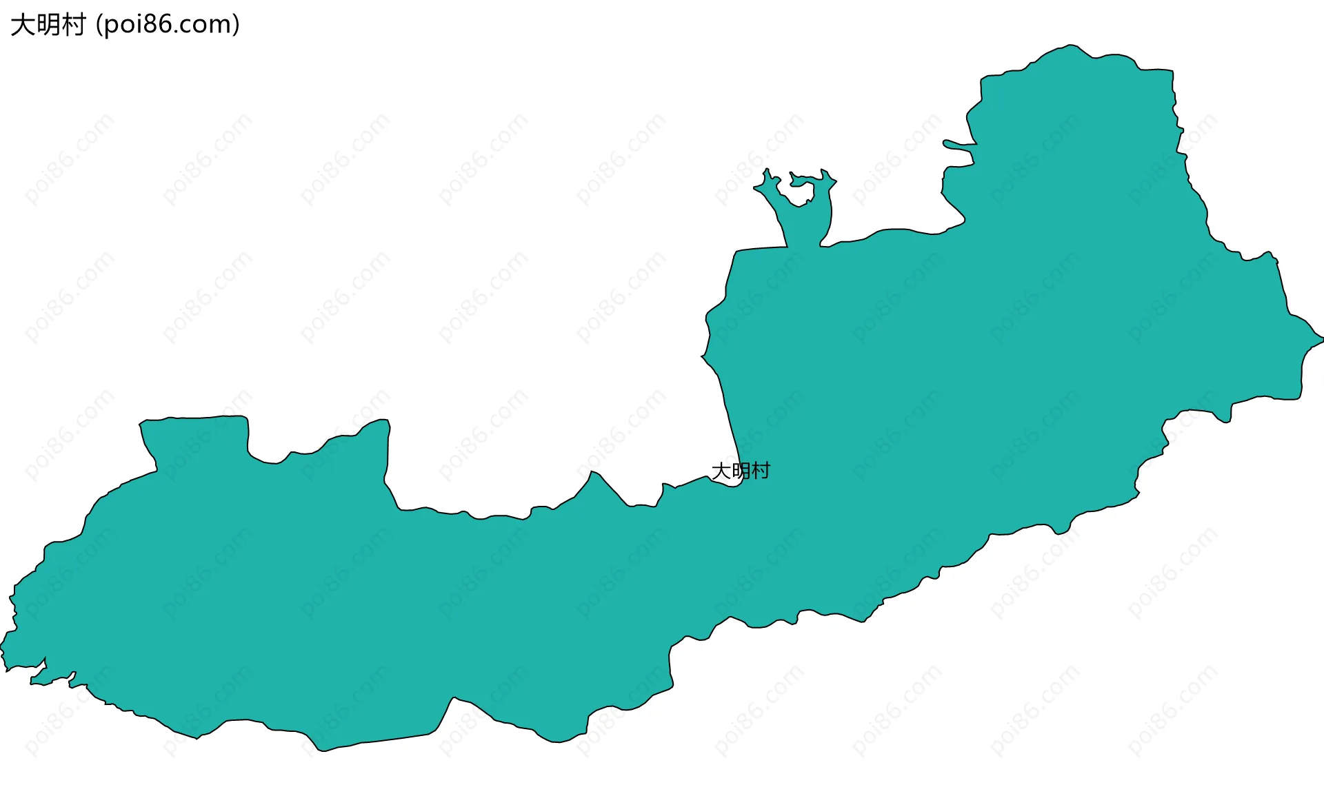 大明村边界地图