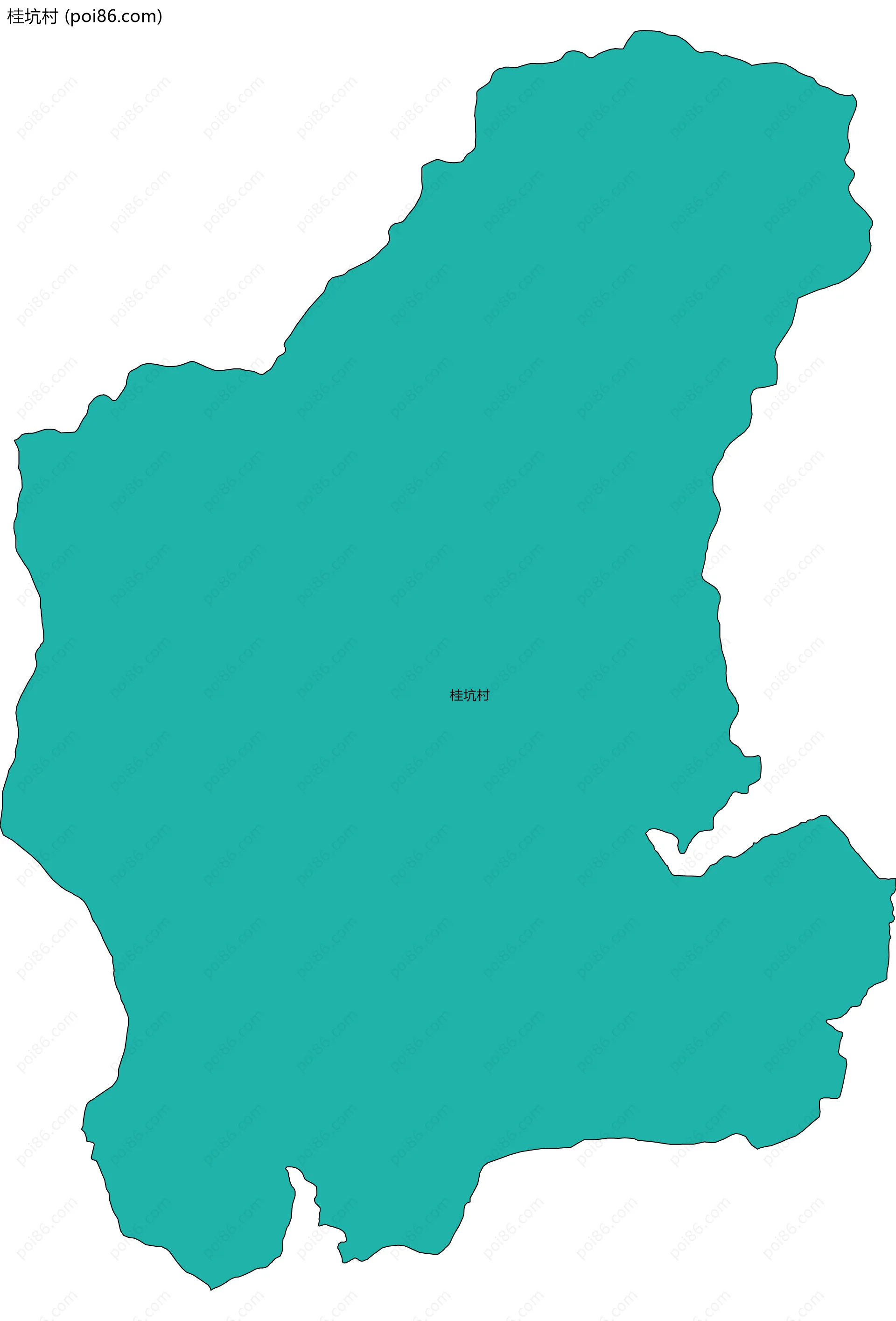 桂坑村边界地图