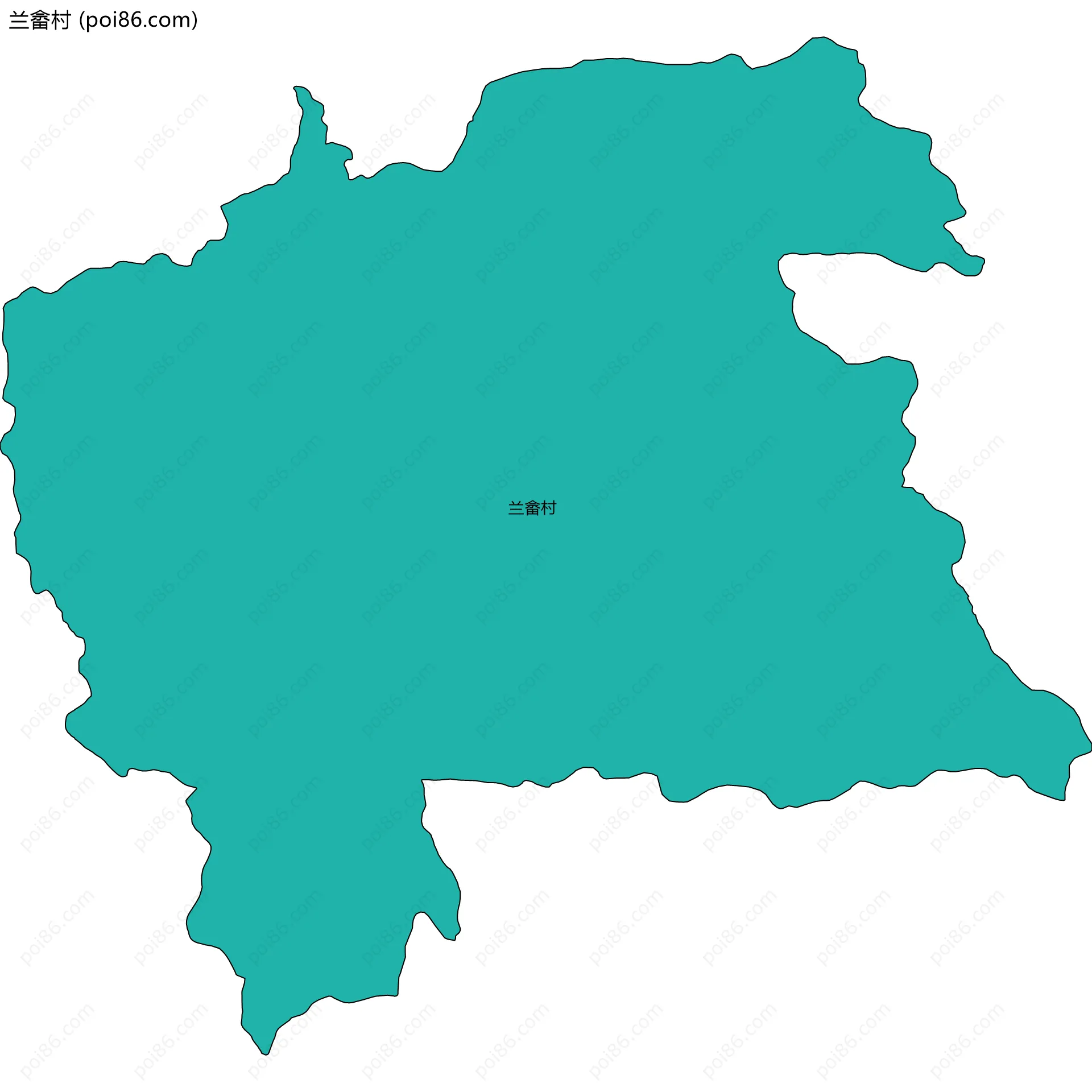 兰畲村边界地图