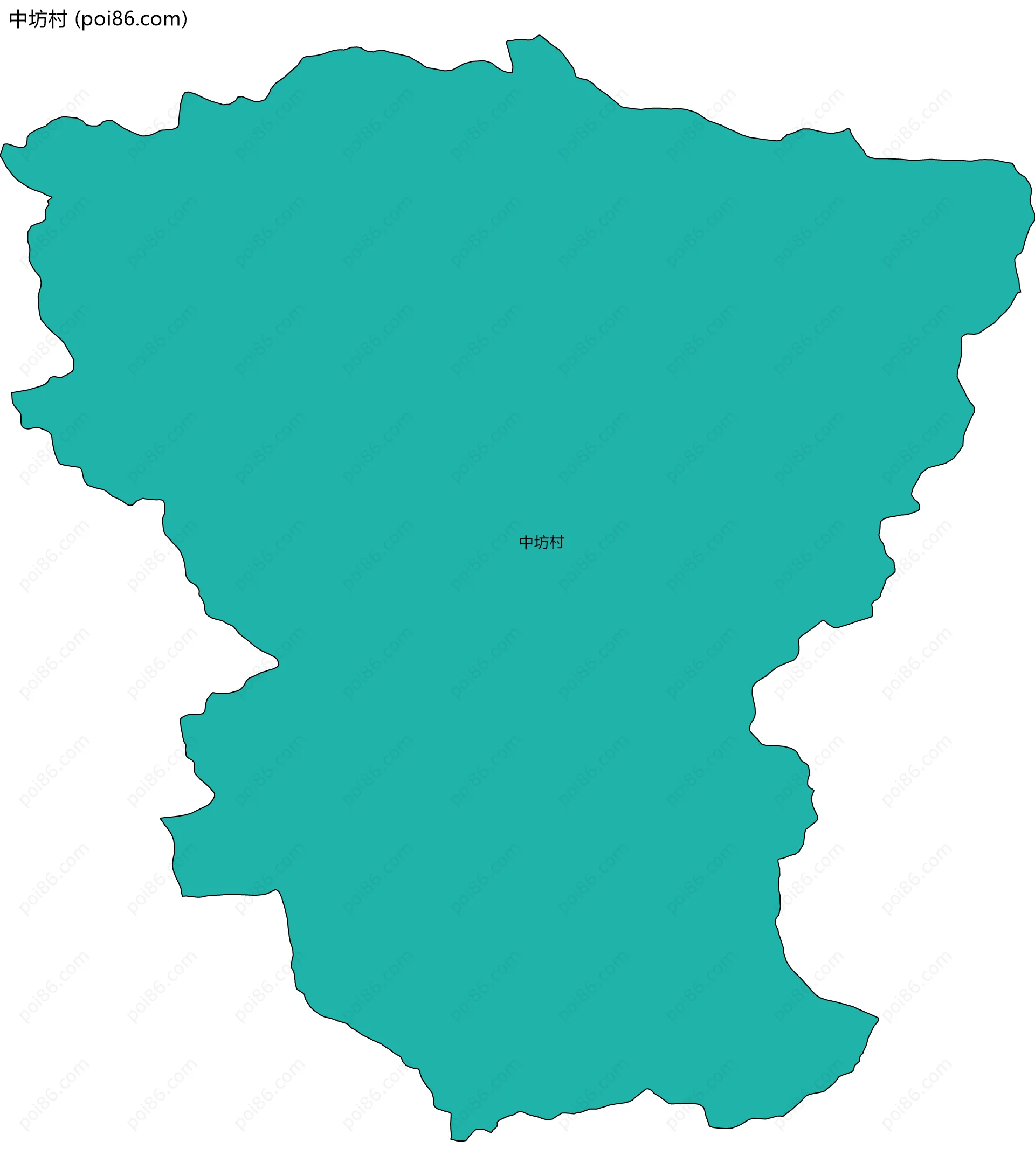 中坊村边界地图