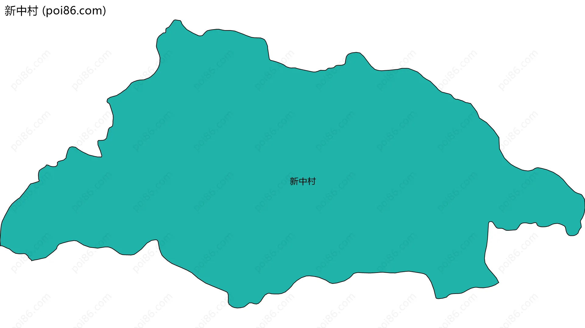 新中村边界地图