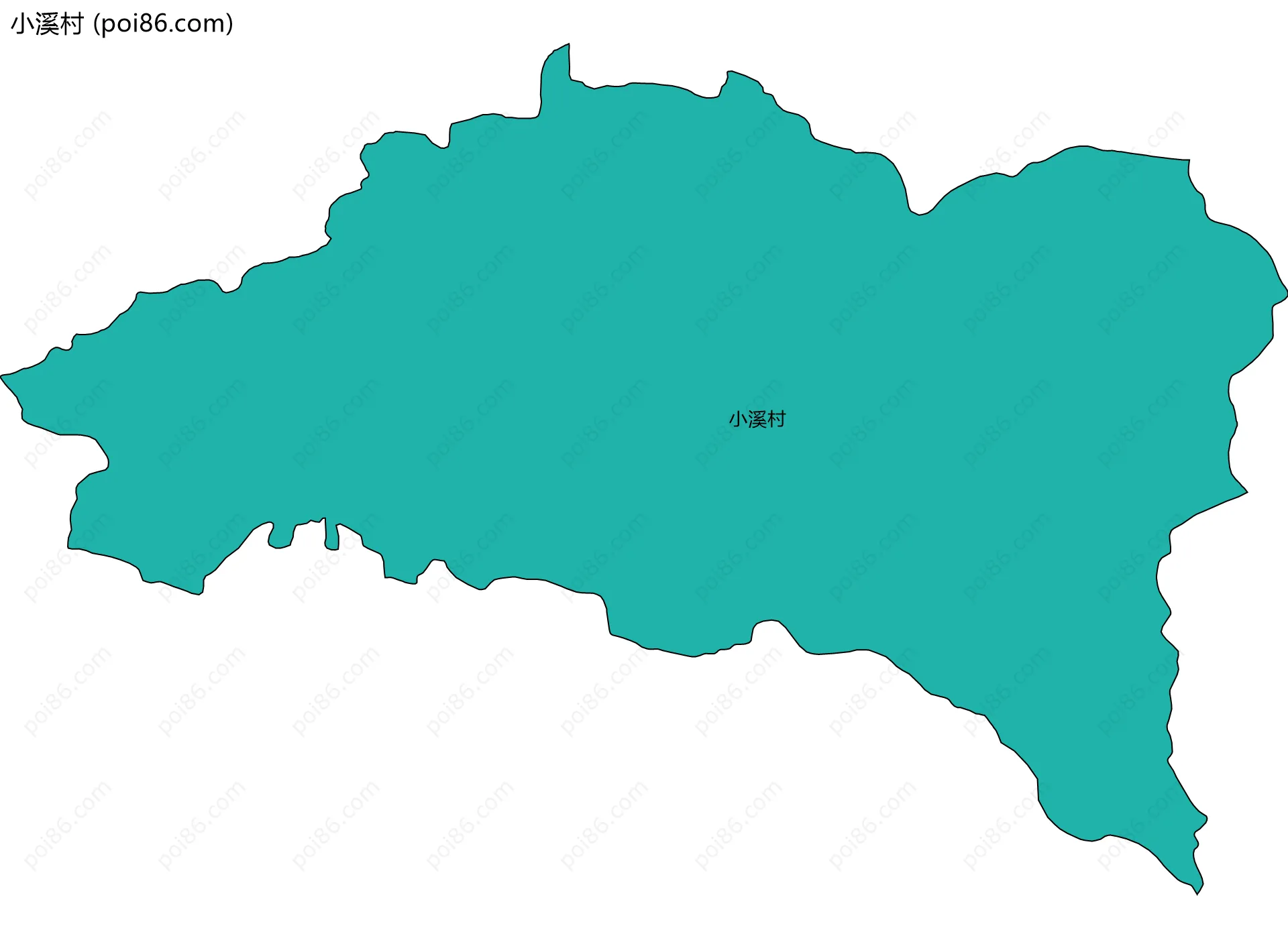 小溪村边界地图