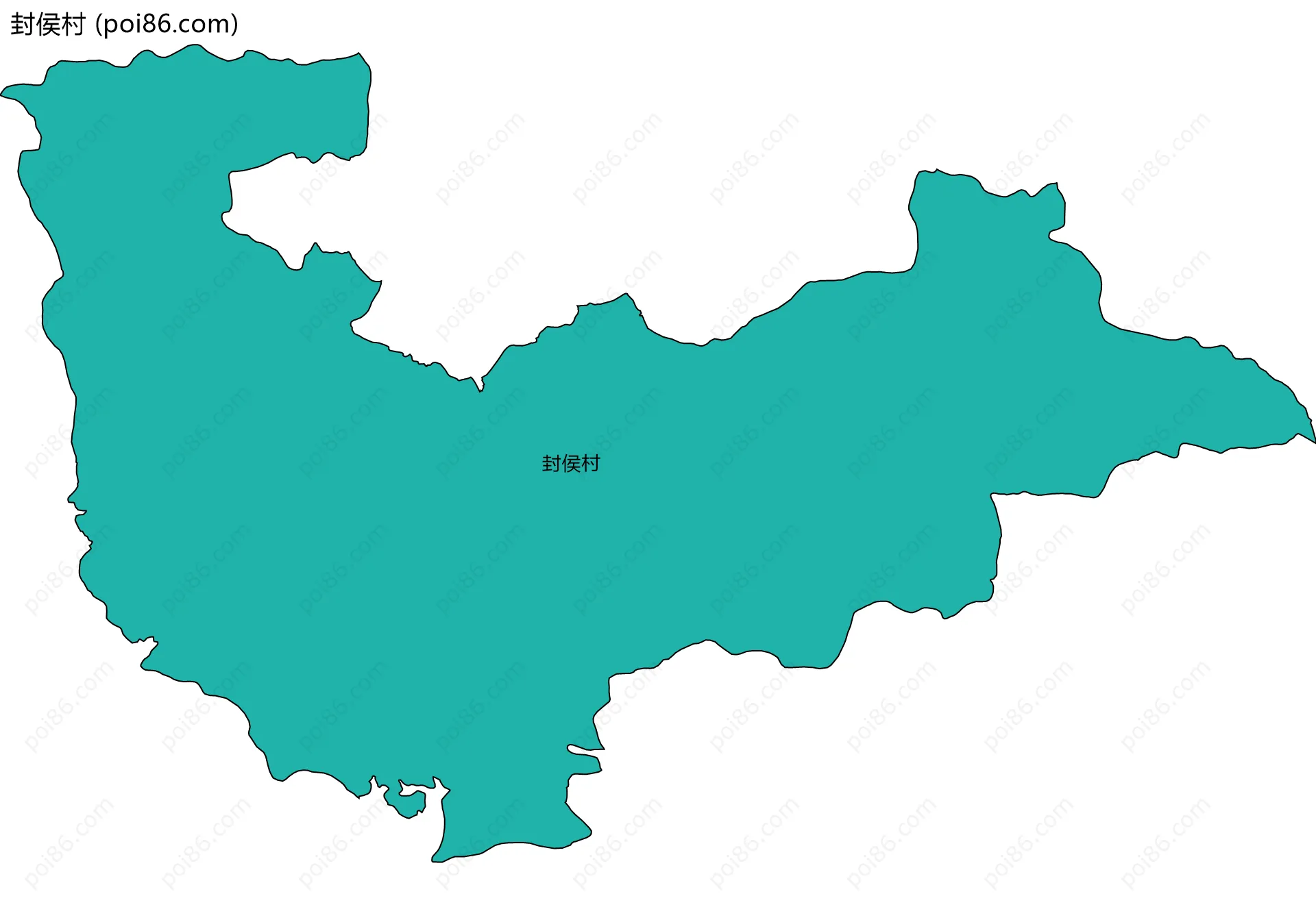 封侯村边界地图