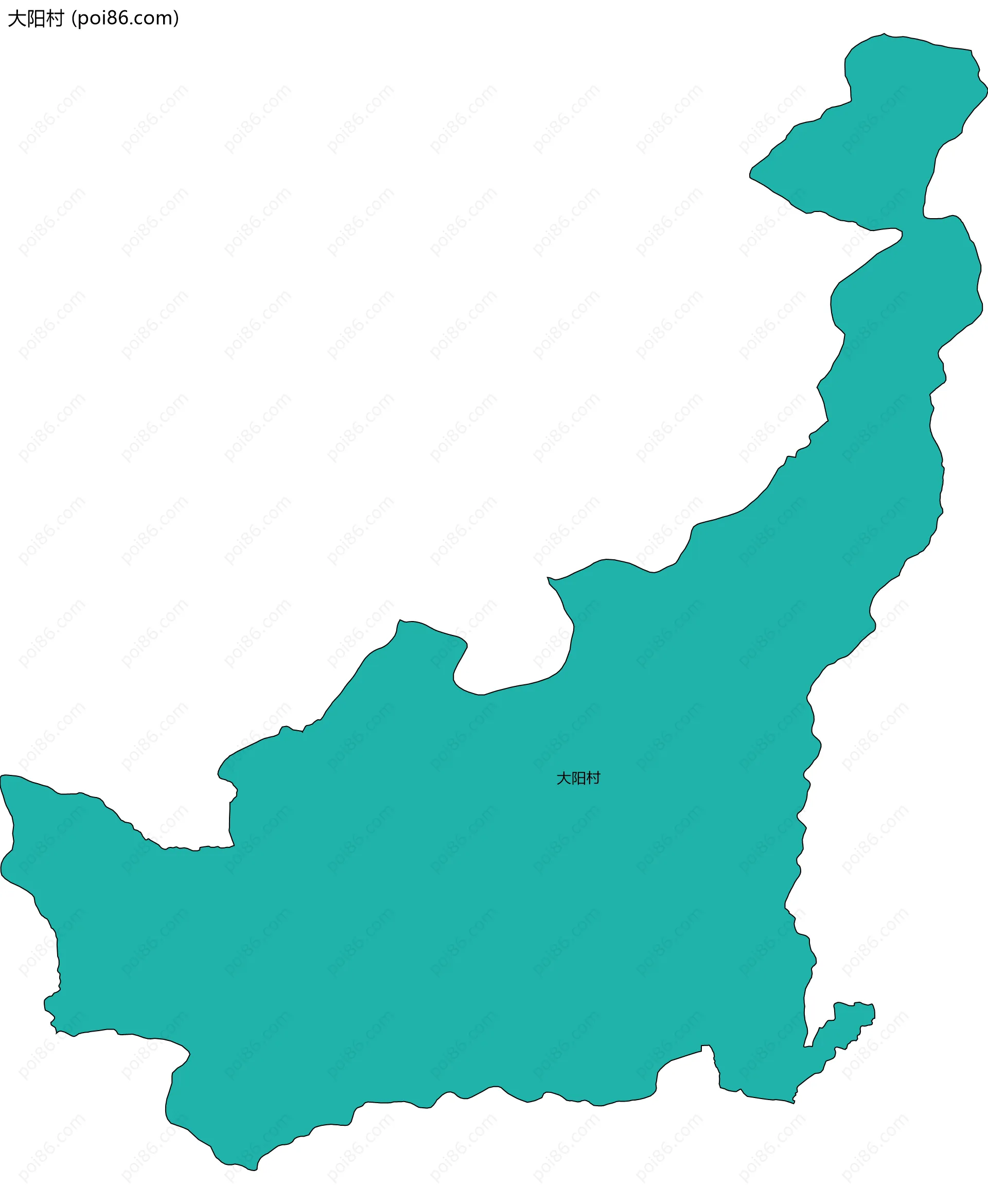 大阳村边界地图