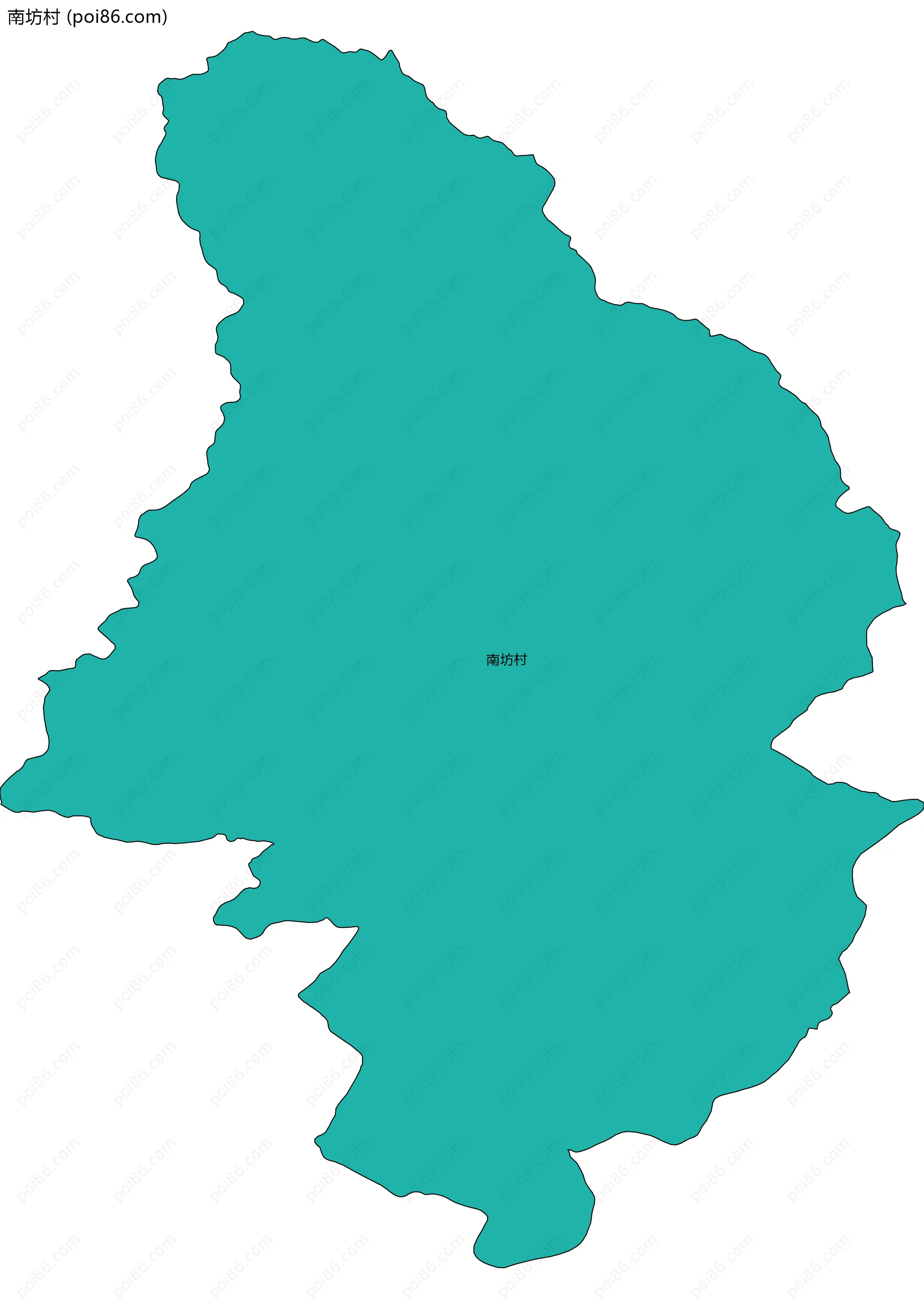 南坊村边界地图