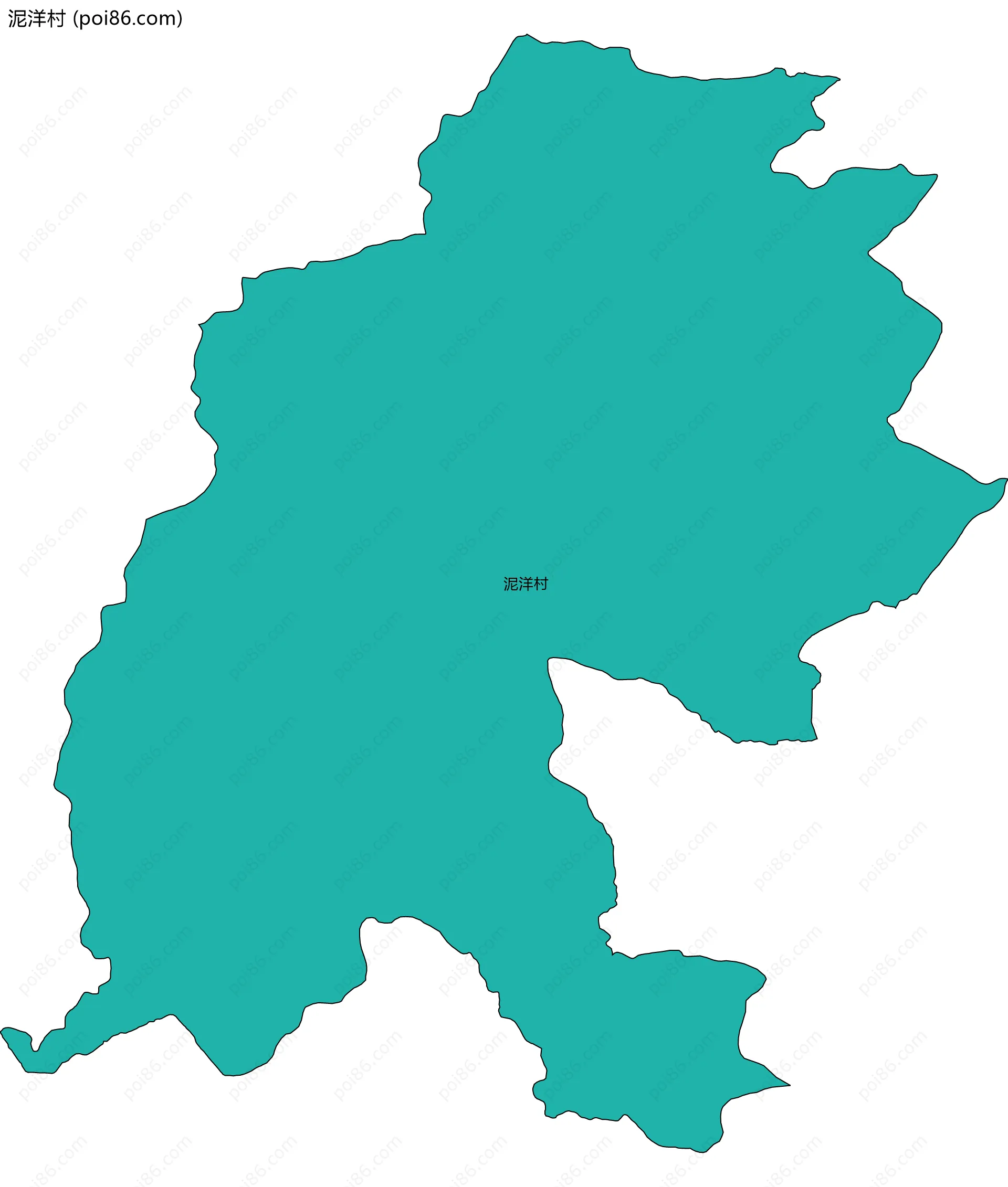 泥洋村边界地图