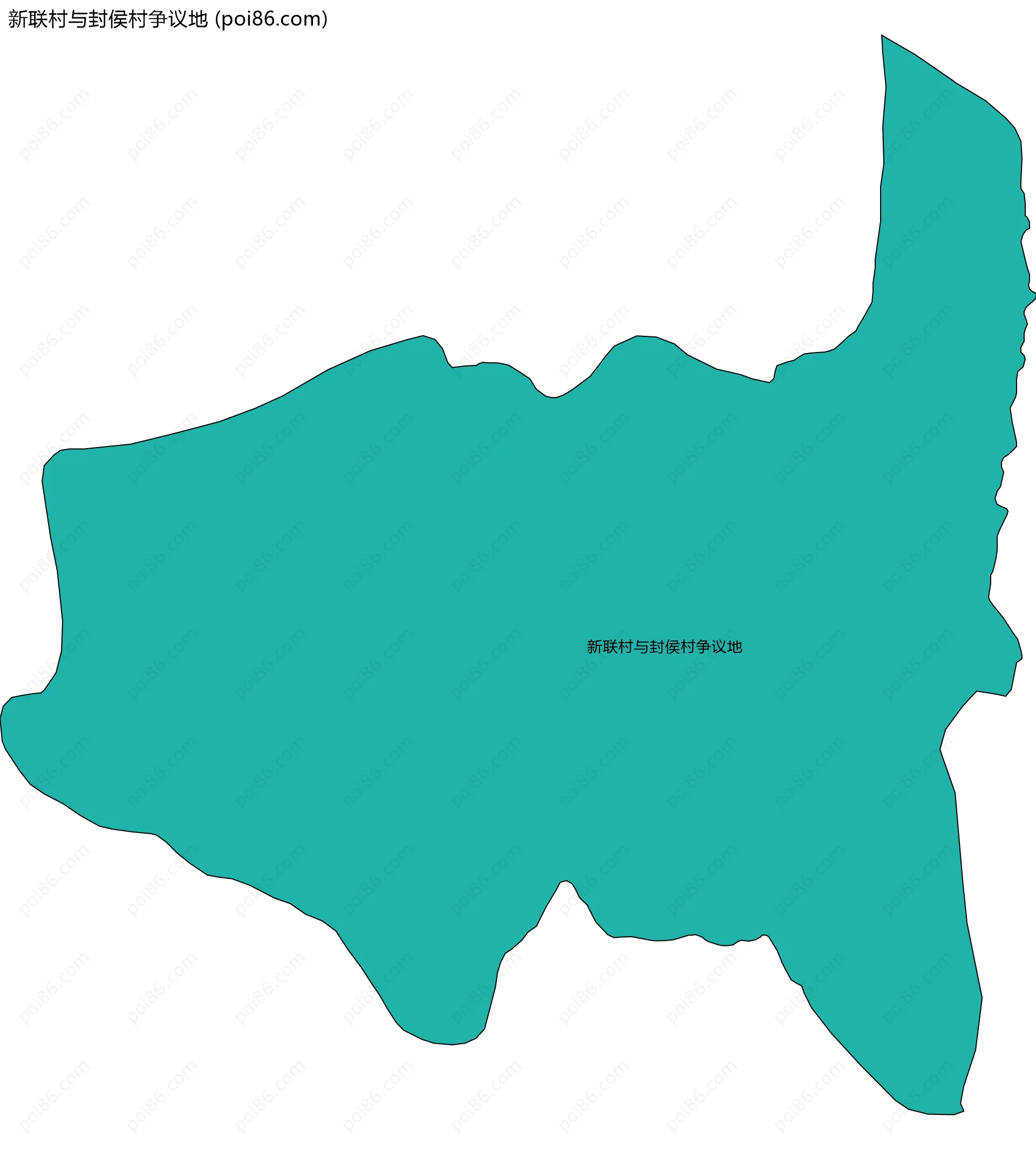 新联村与封侯村争议地边界地图