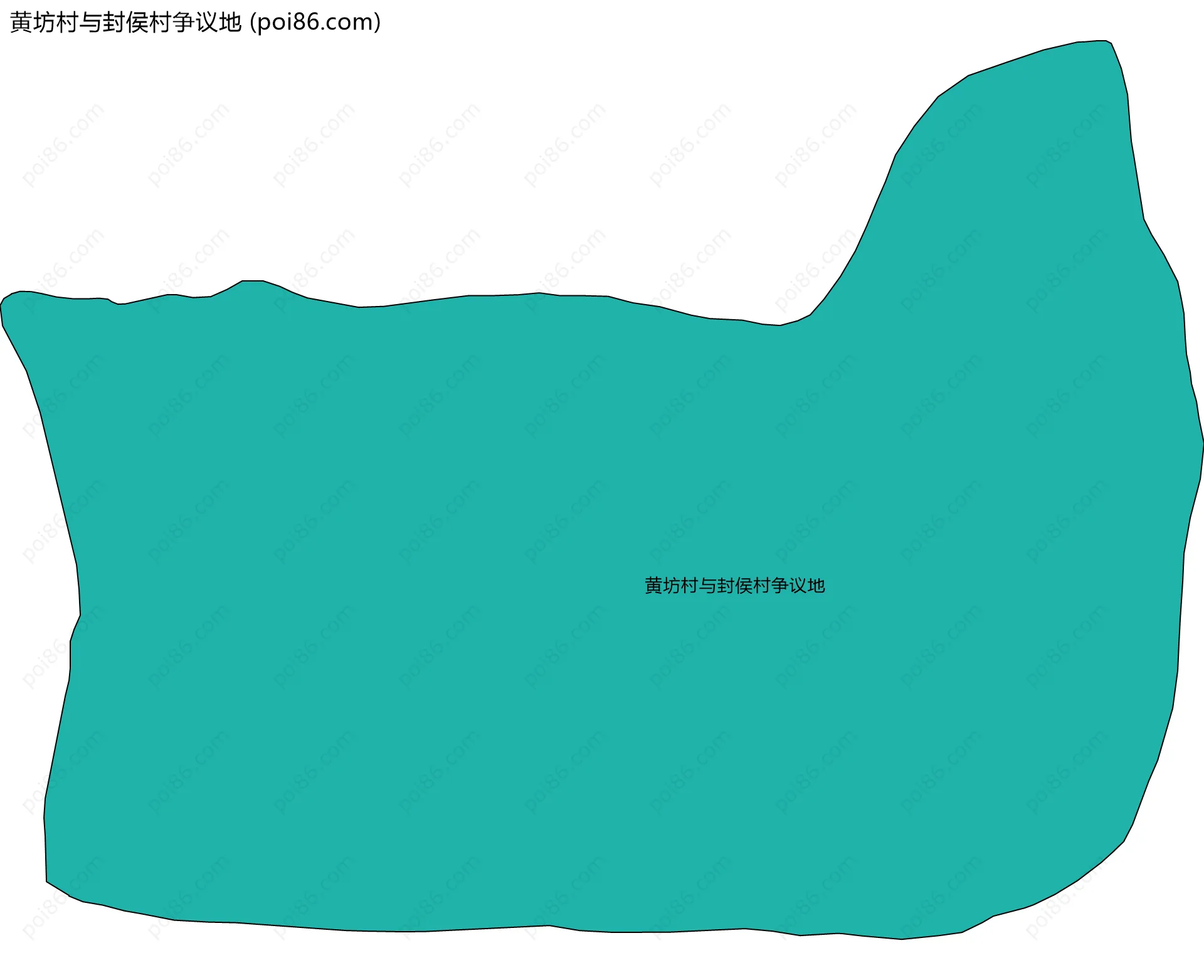 黄坊村与封侯村争议地边界地图