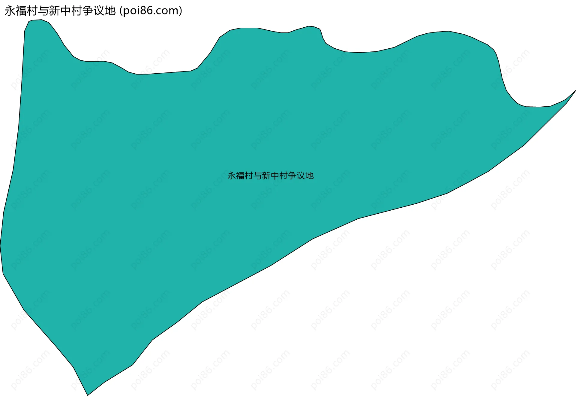 永福村与新中村争议地边界地图