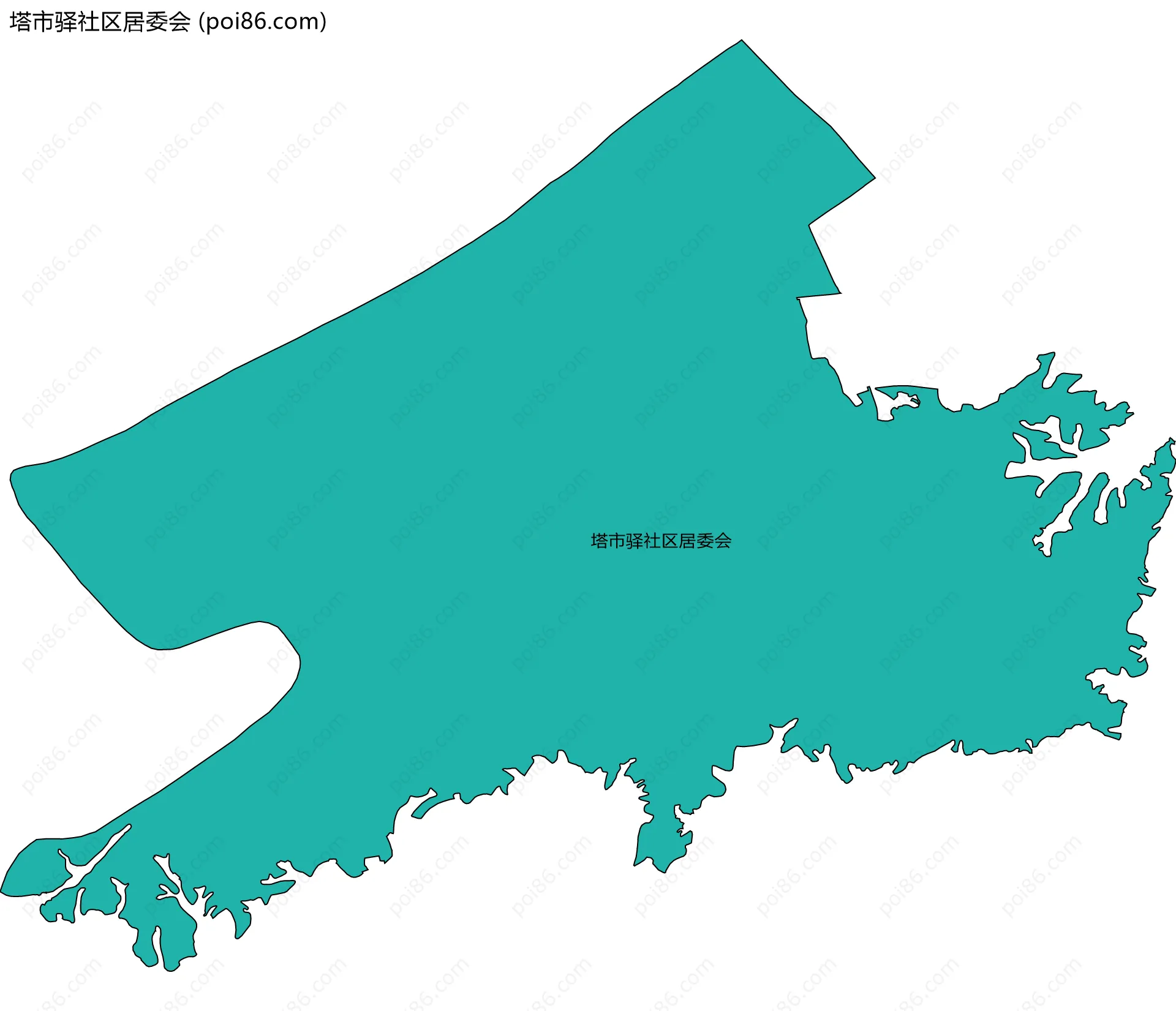 塔市驿社区居委会边界地图