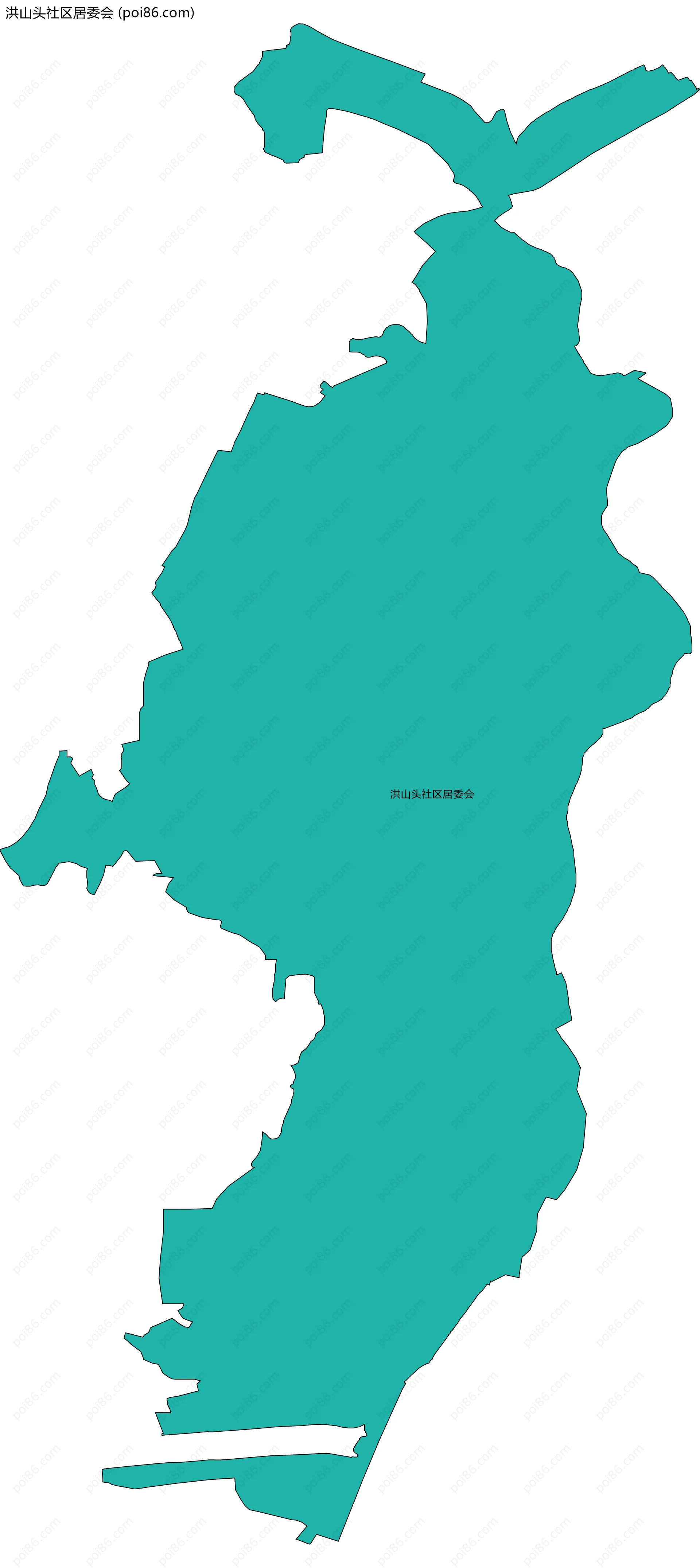 洪山头社区居委会边界地图