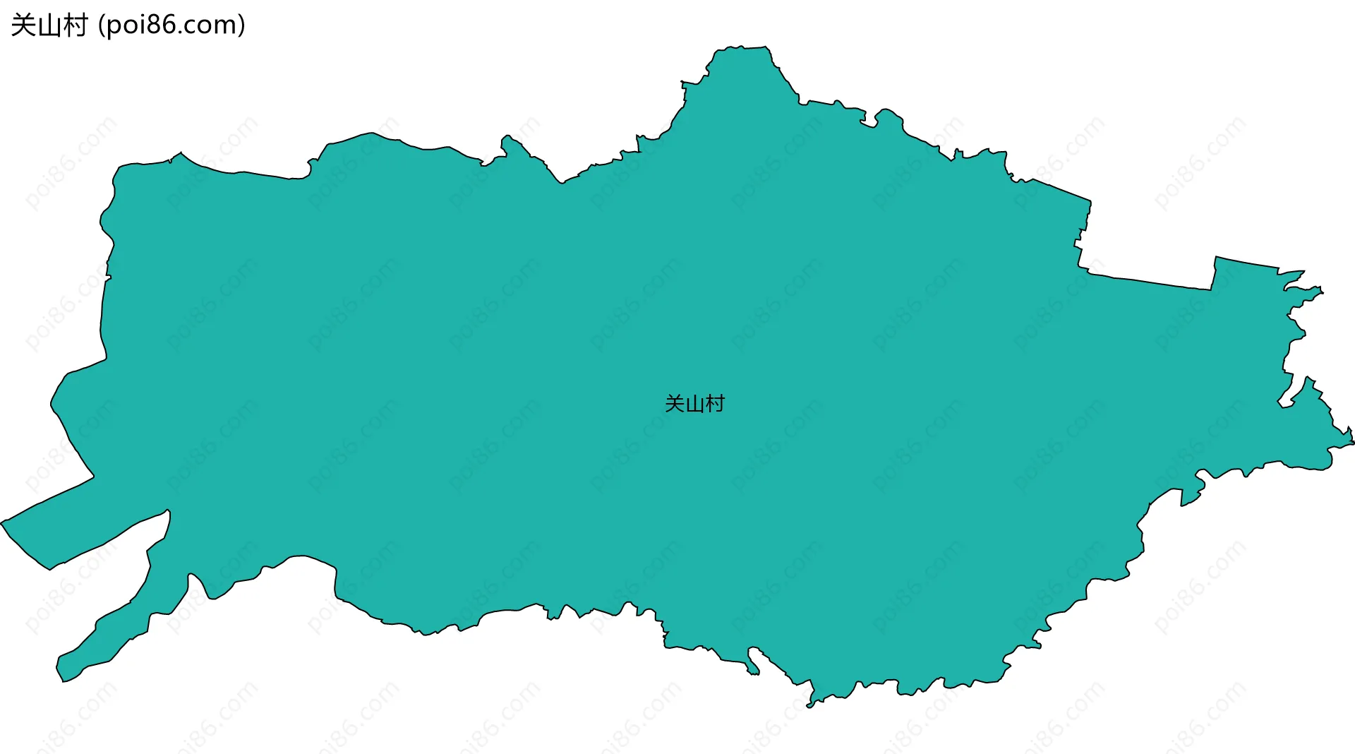 关山村边界地图