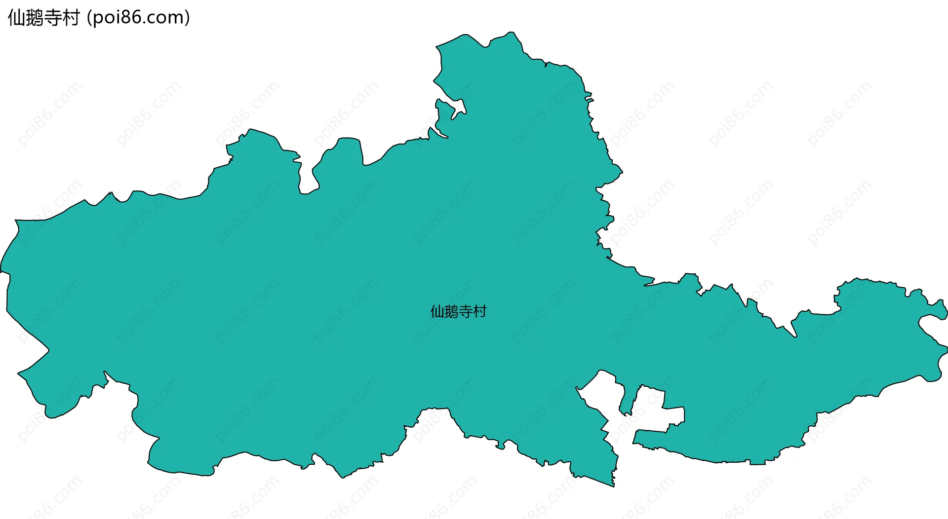 仙鹅寺村边界地图