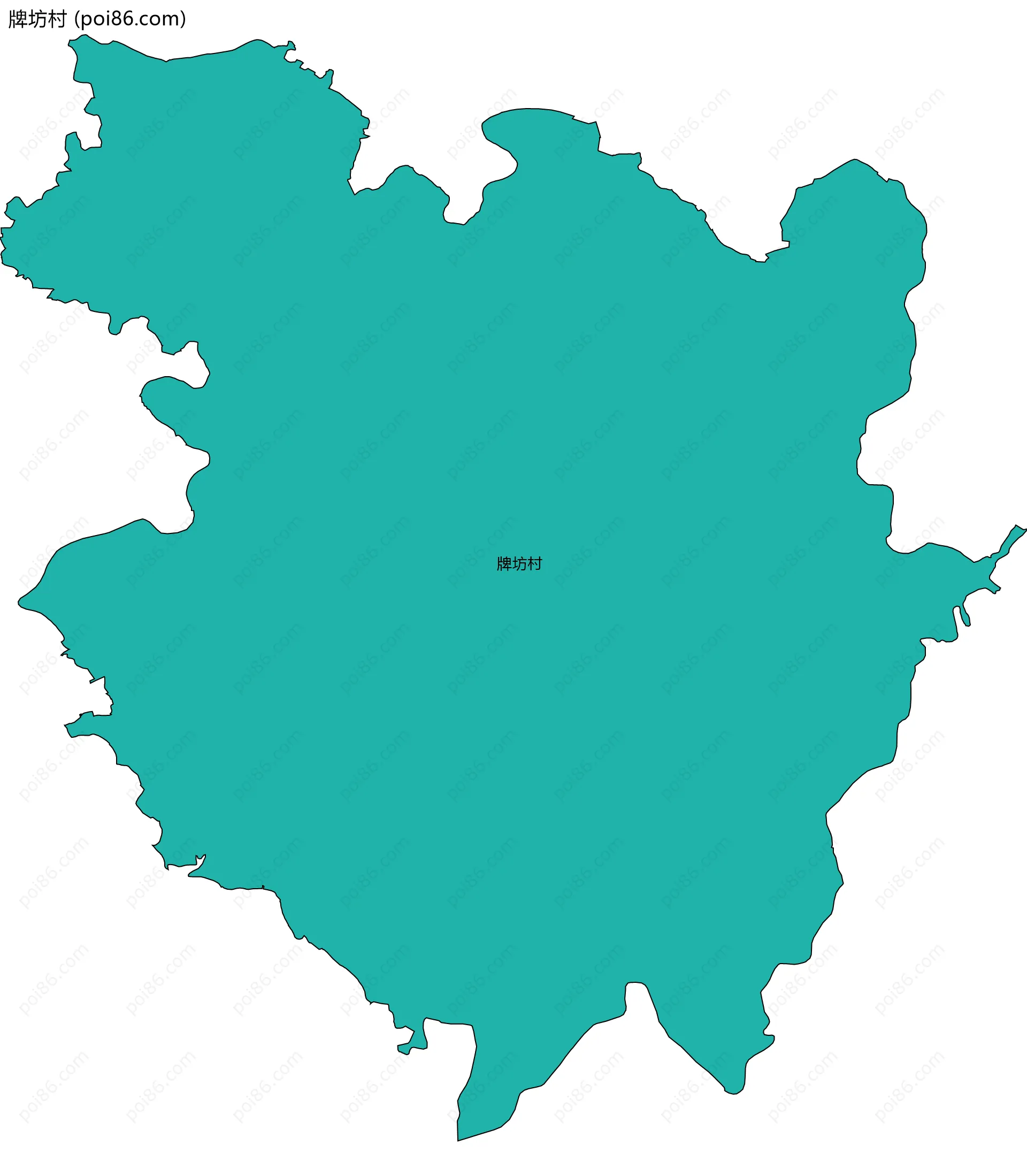 牌坊村边界地图