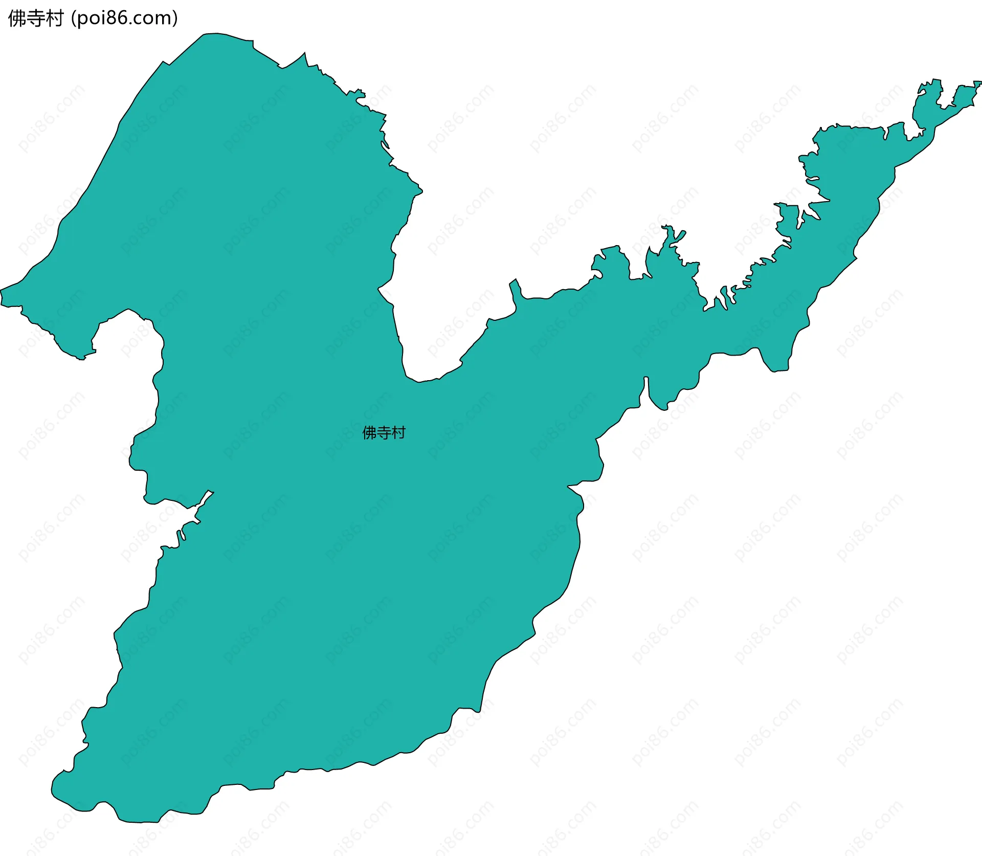 佛寺村边界地图