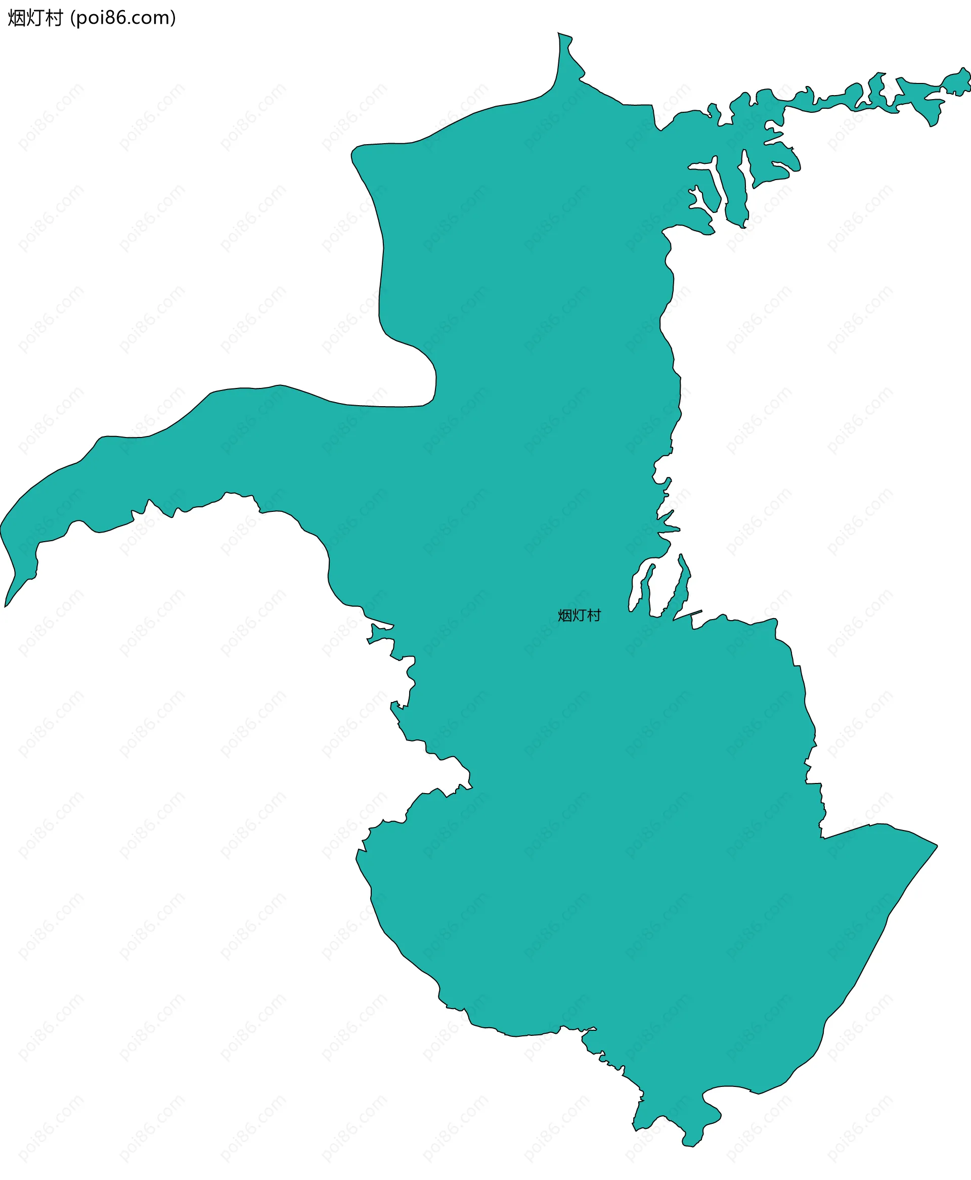 烟灯村边界地图