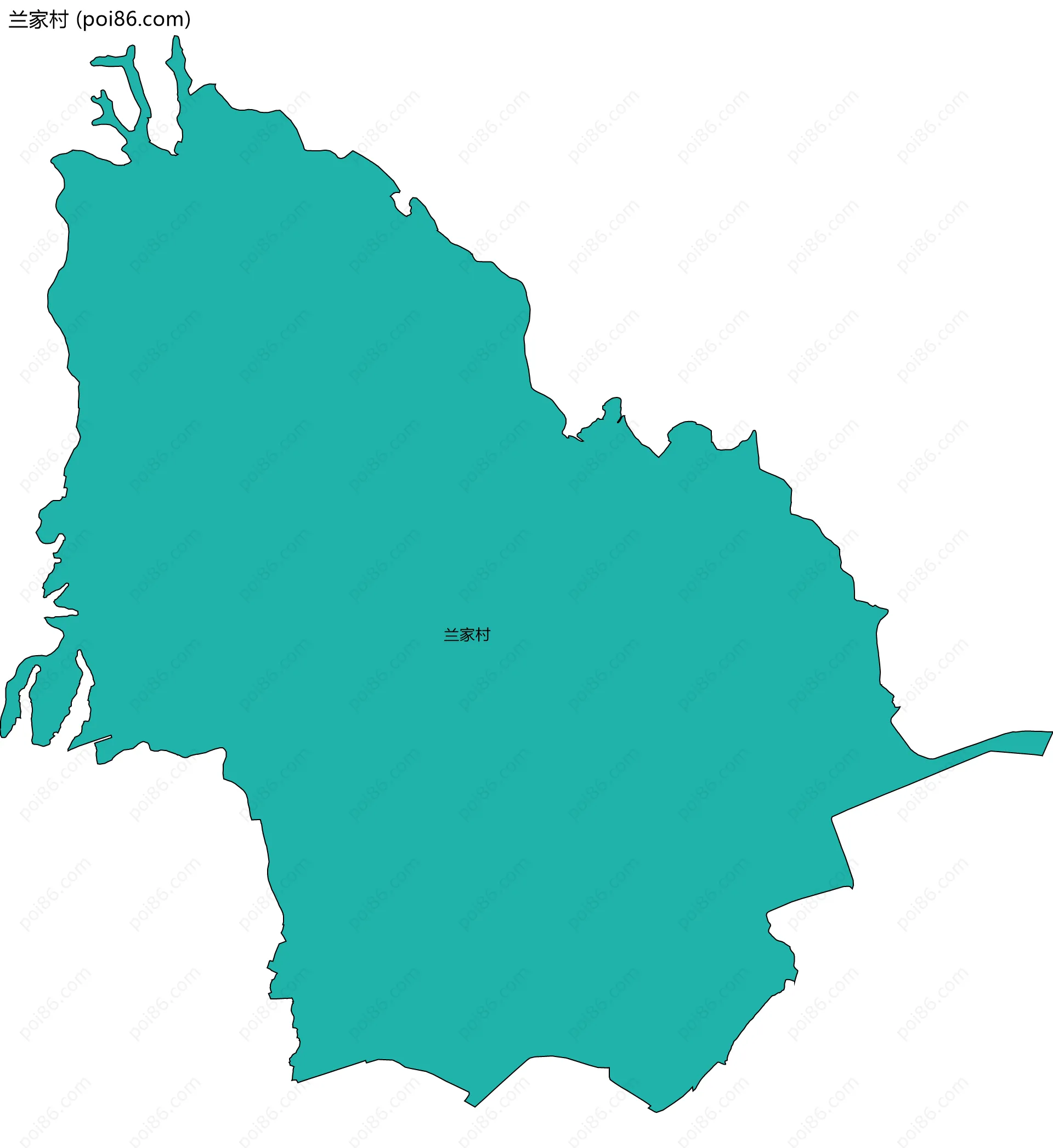 兰家村边界地图