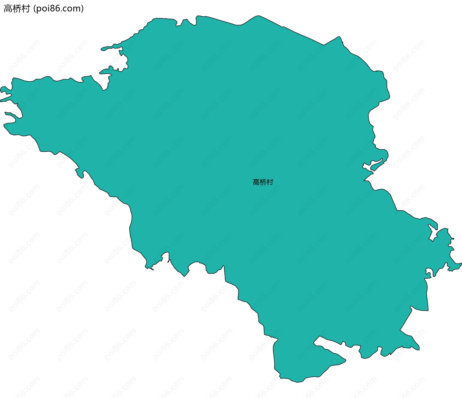 高桥村边界地图