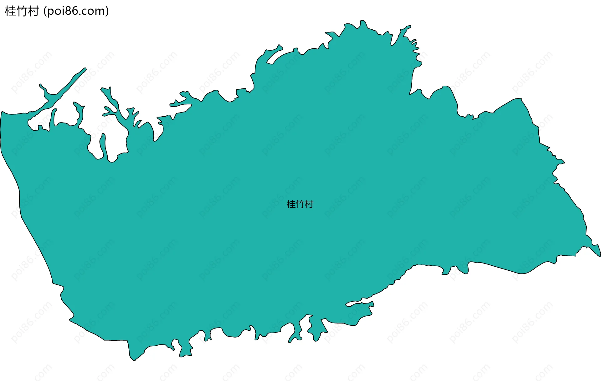 桂竹村边界地图