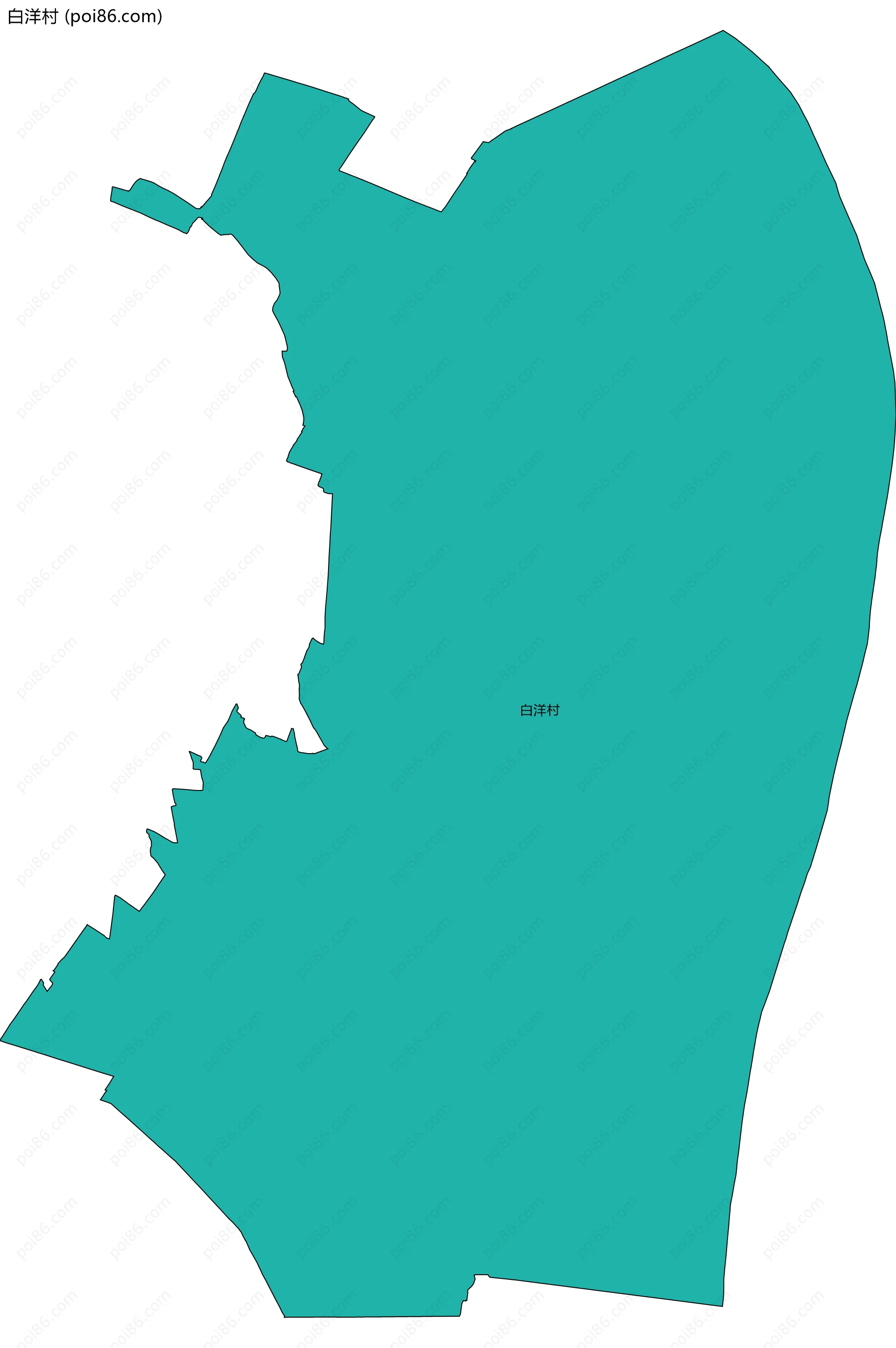 白洋村边界地图