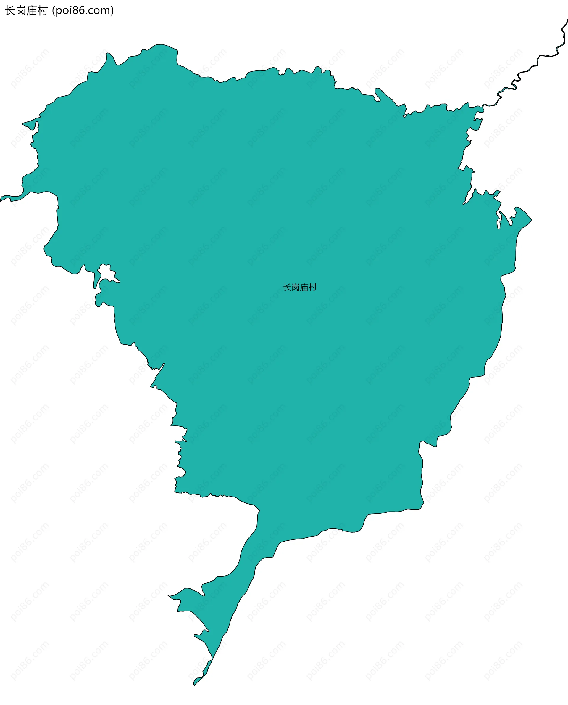 长岗庙村边界地图