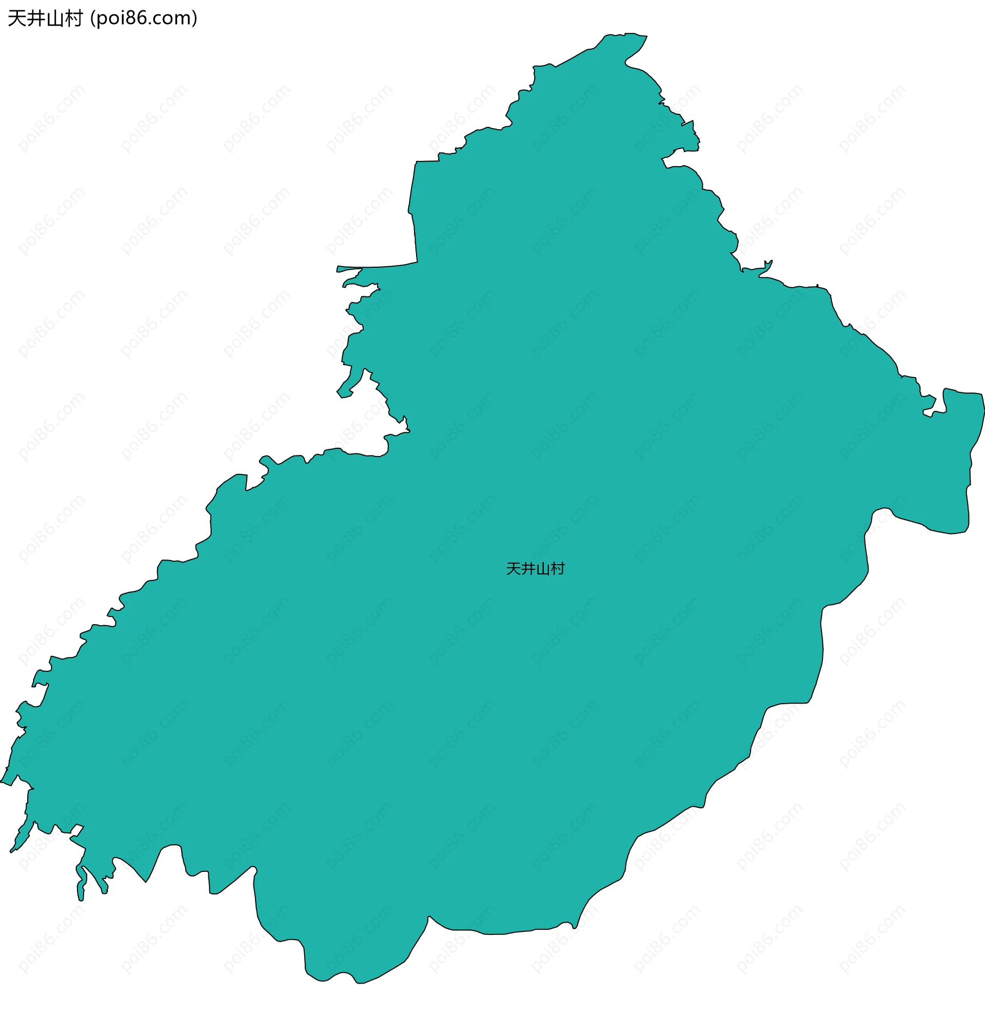 天井山村边界地图