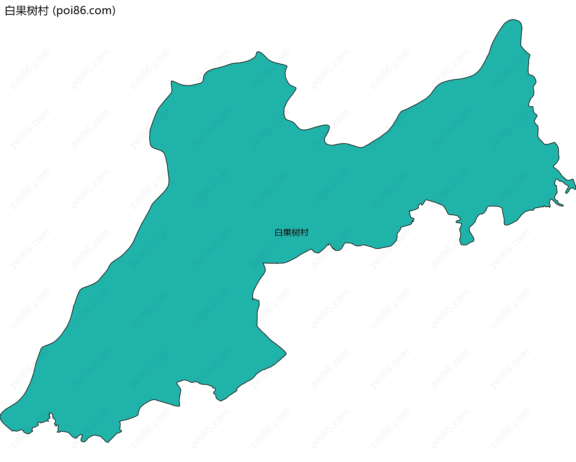 白果树村边界地图