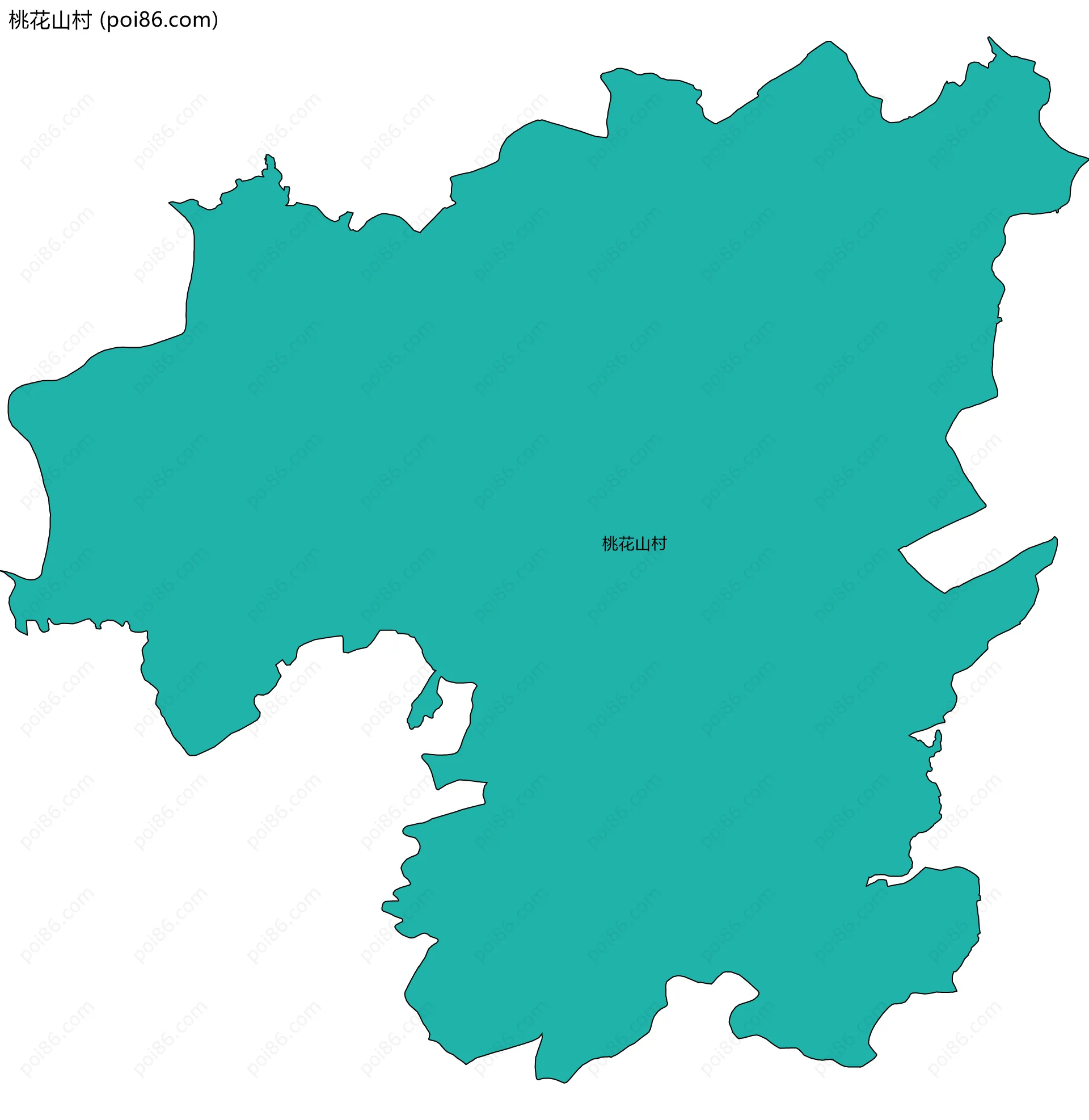 桃花山村边界地图