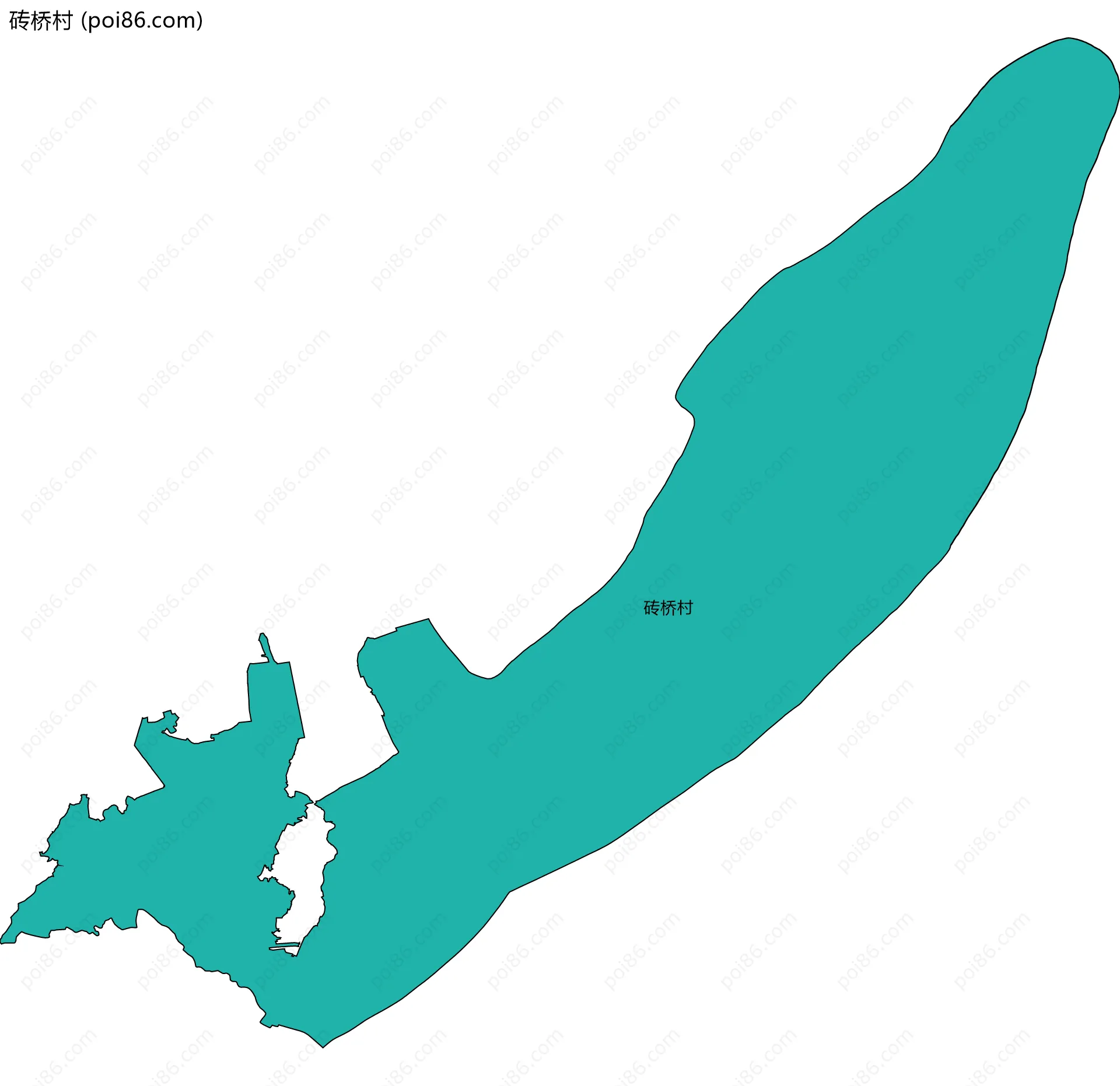 砖桥村边界地图