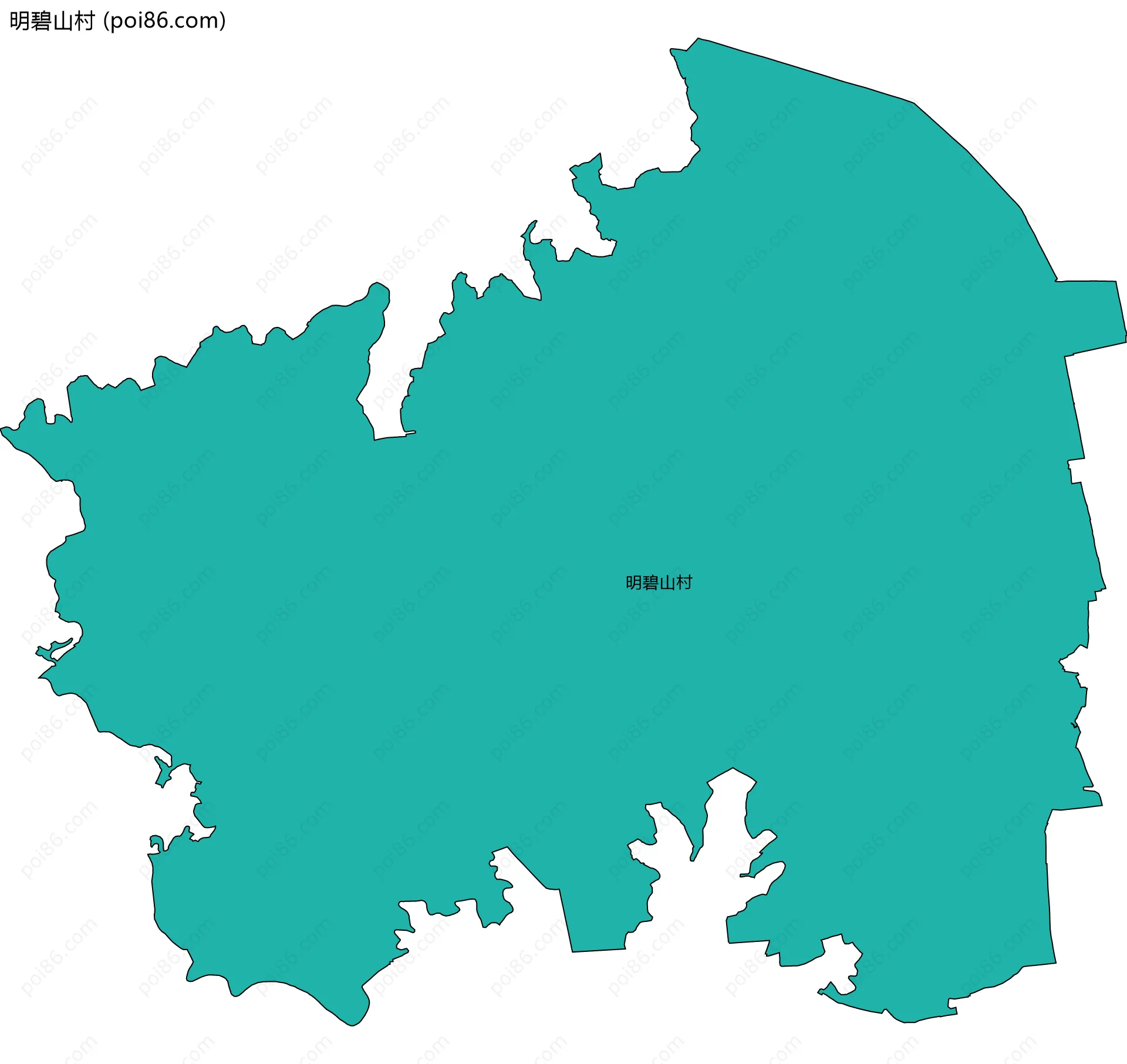 明碧山村边界地图