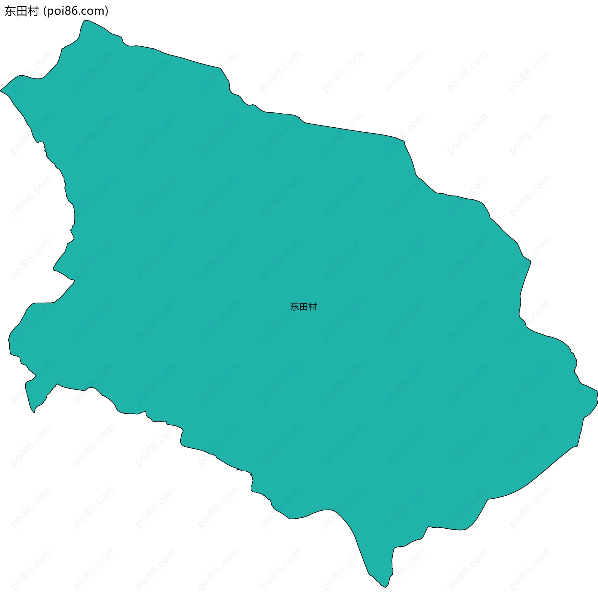 东田村边界地图