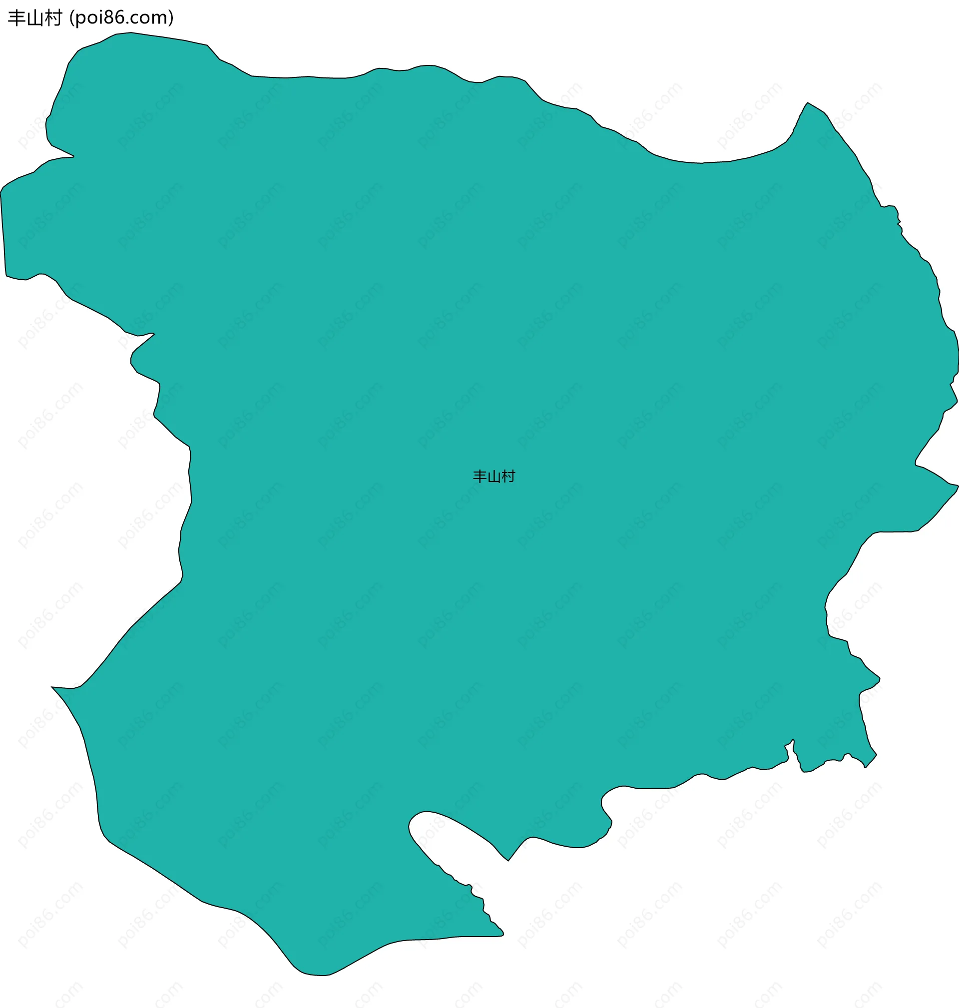 丰山村边界地图