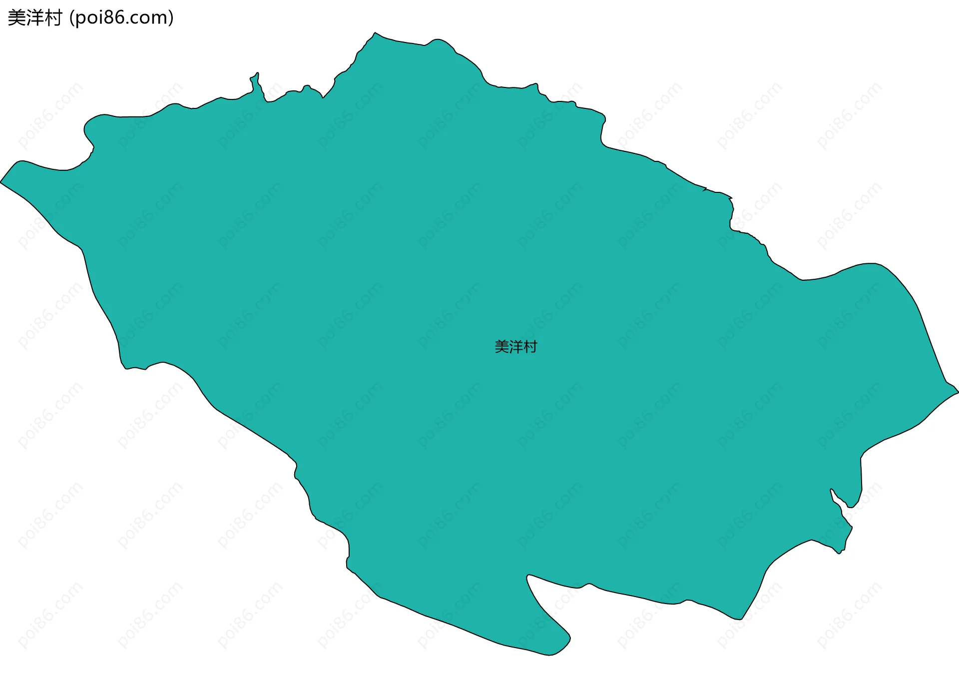 美洋村边界地图