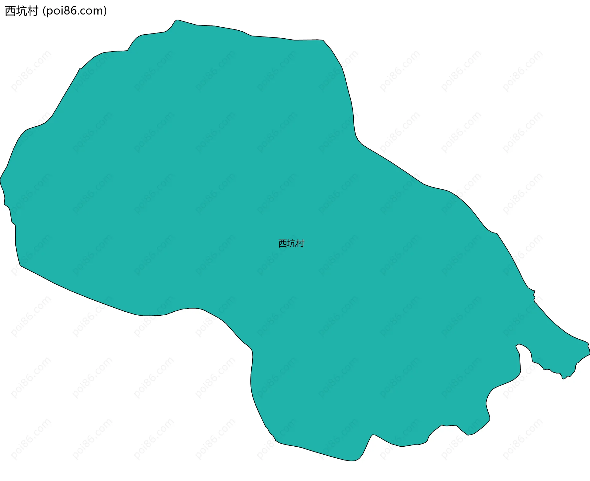 西坑村边界地图