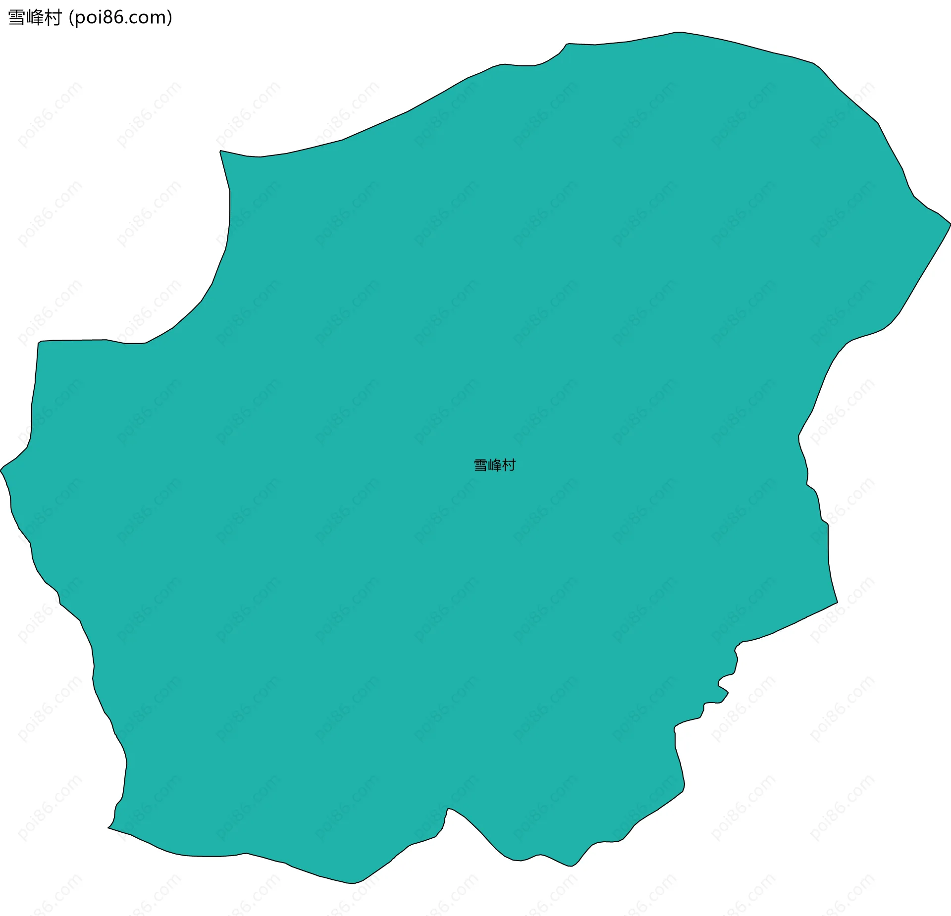 雪峰村边界地图