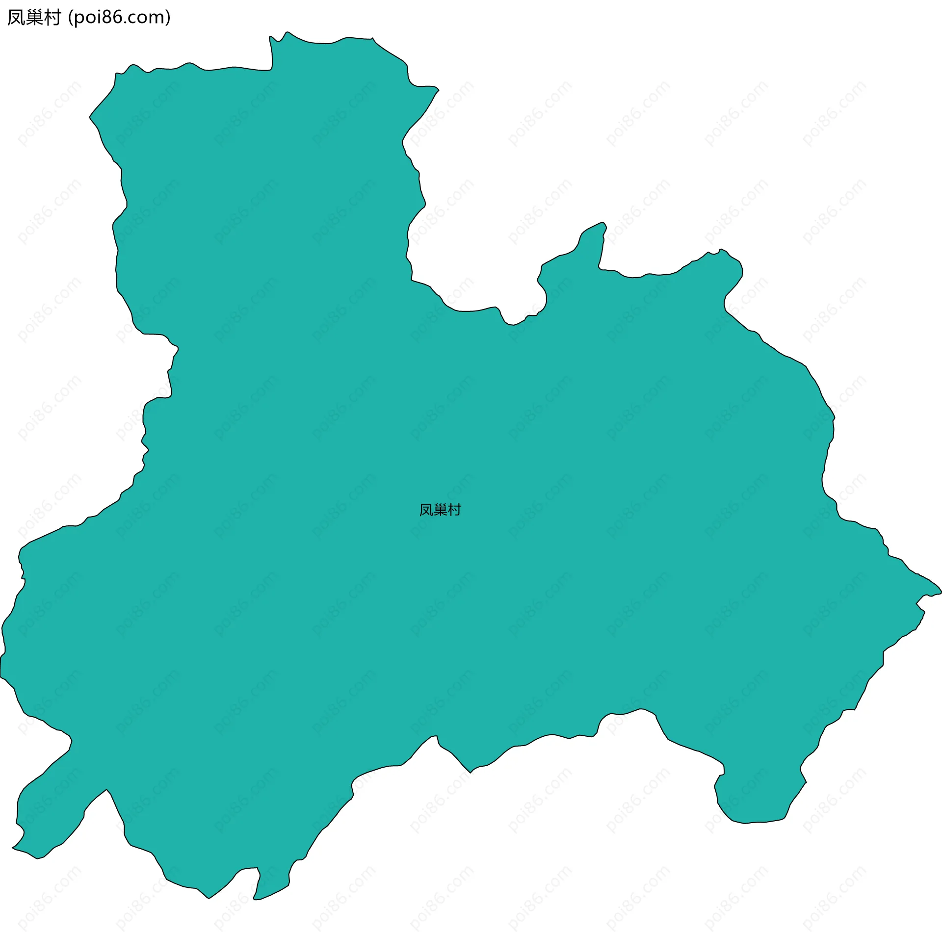 凤巢村边界地图