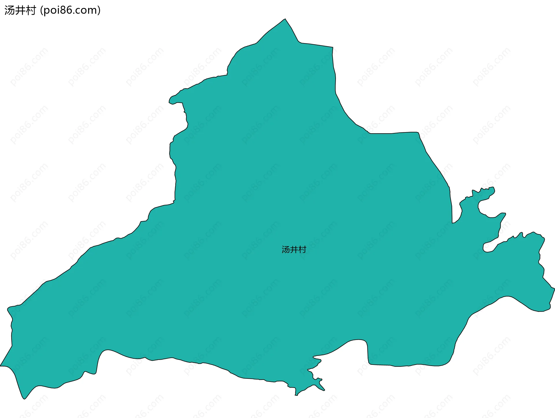 汤井村边界地图