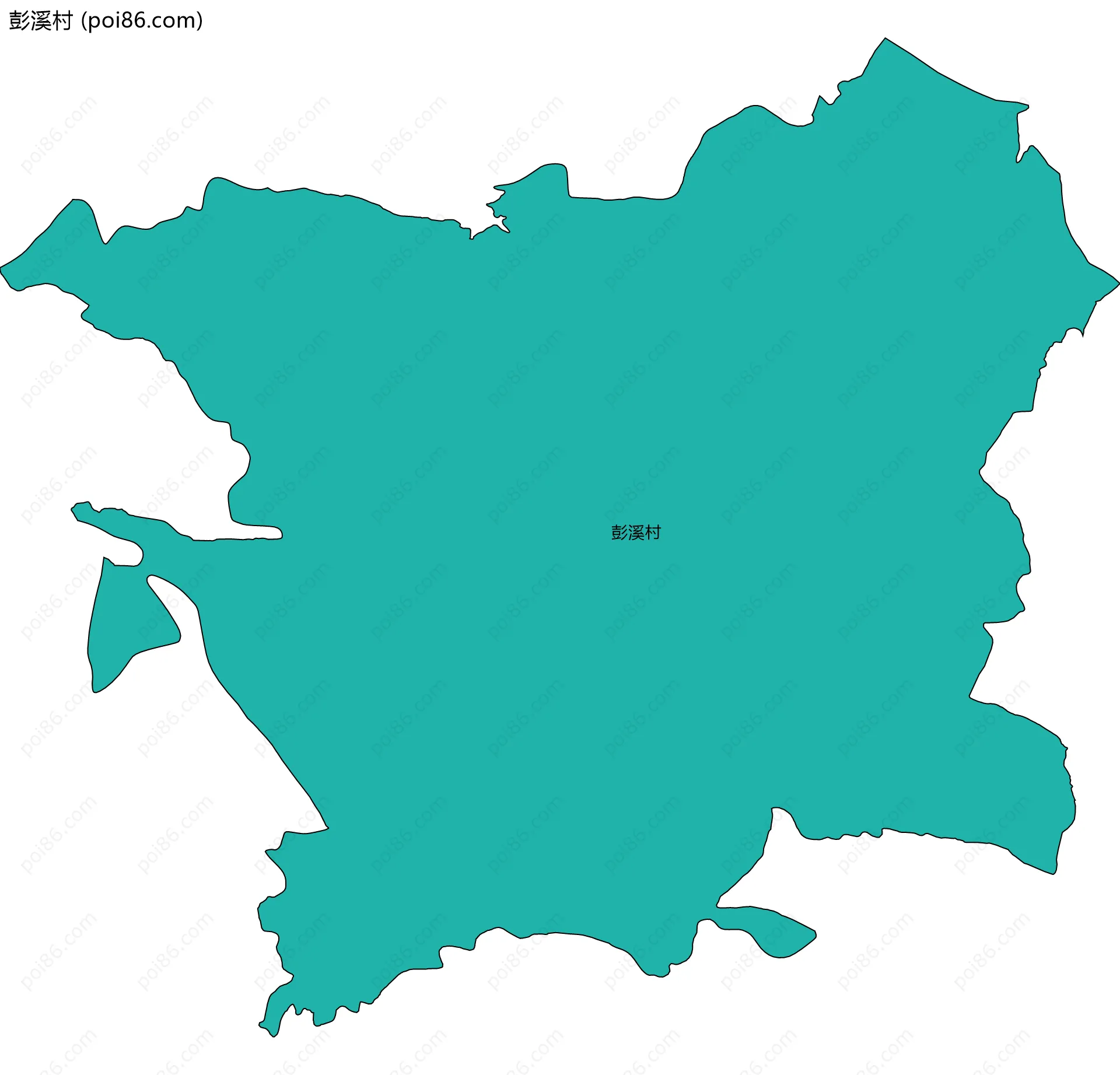 彭溪村边界地图