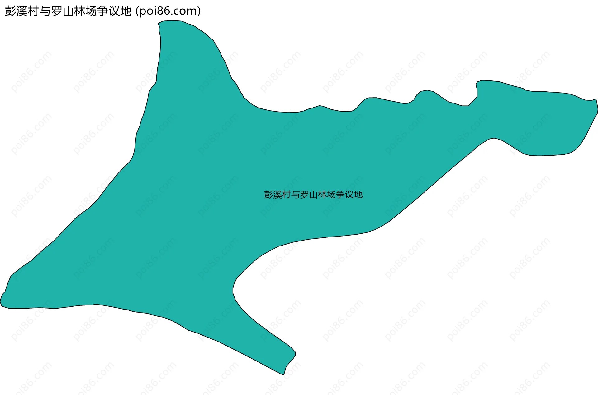 彭溪村与罗山林场争议地边界地图