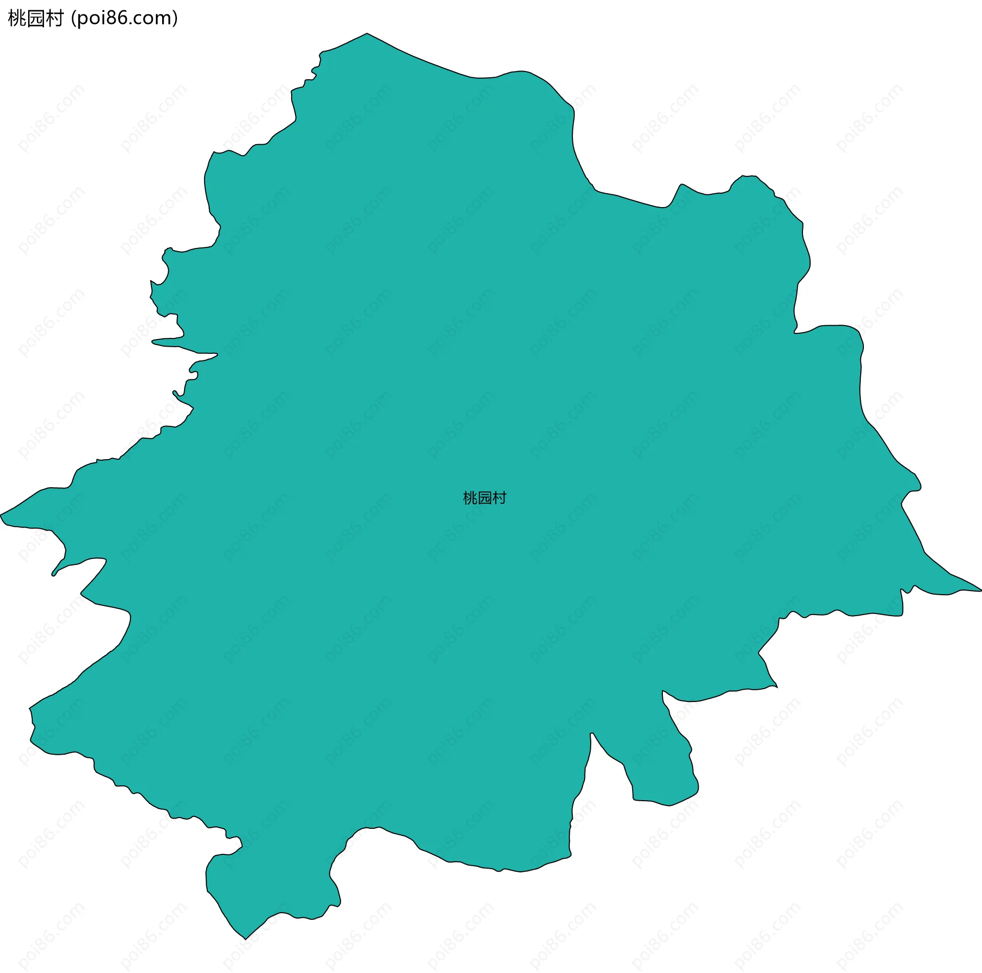 桃园村边界地图