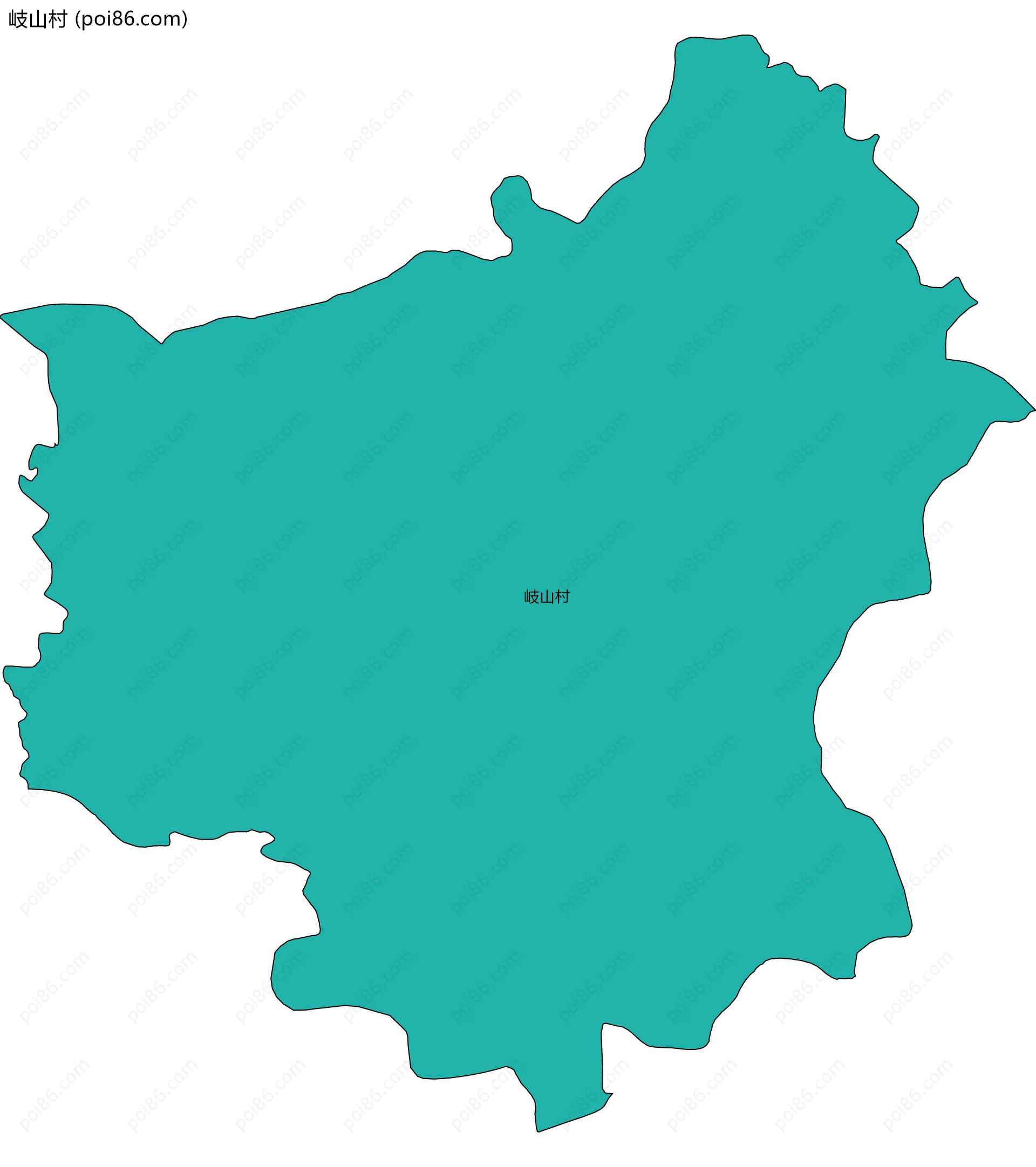 岐山村边界地图