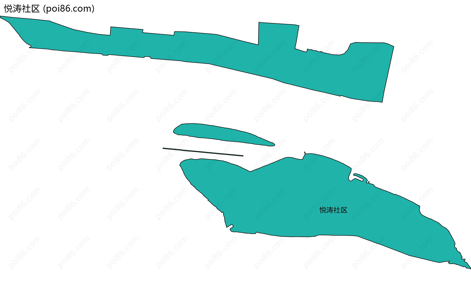 悦涛社区边界地图