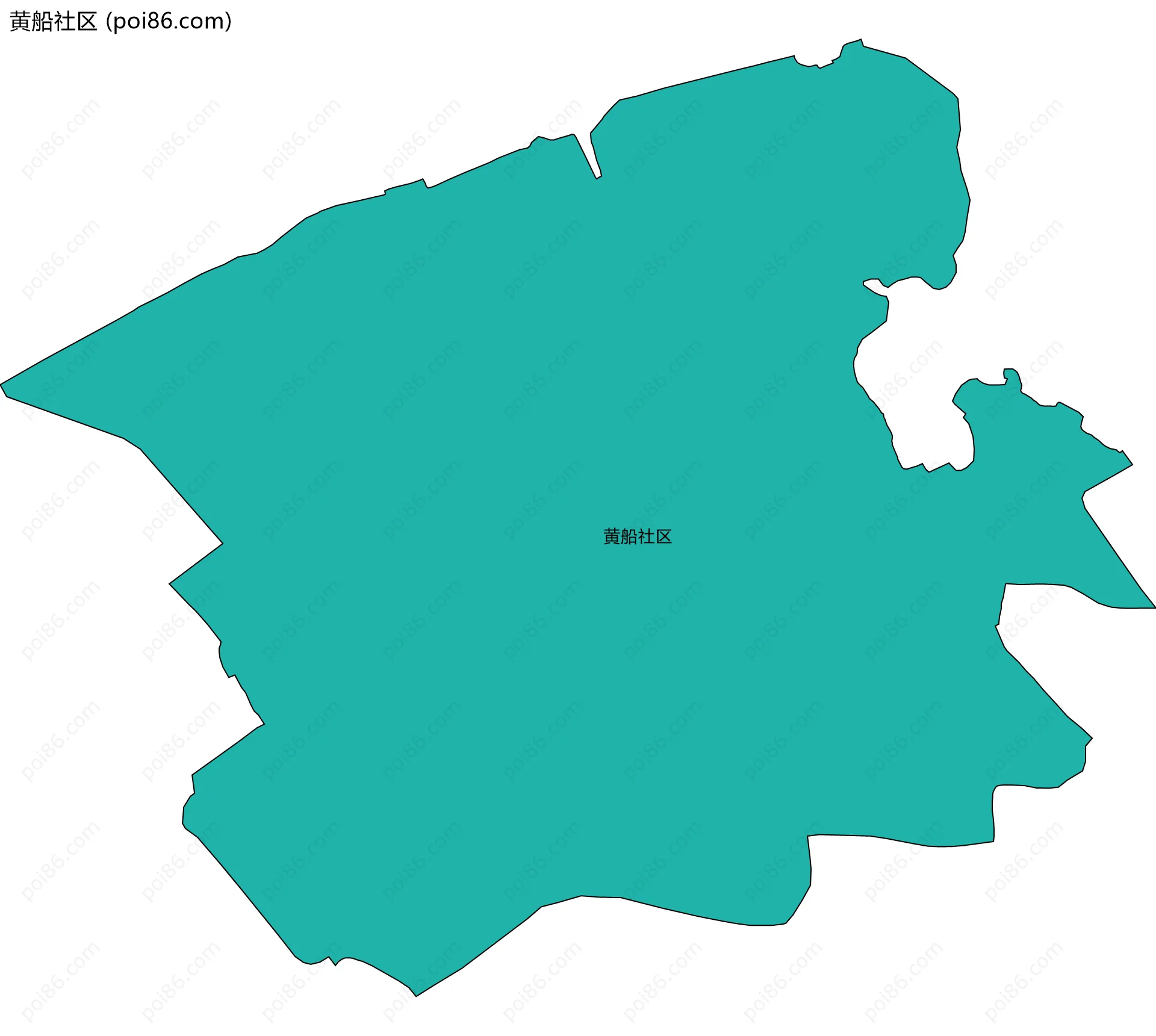 黄船社区边界地图
