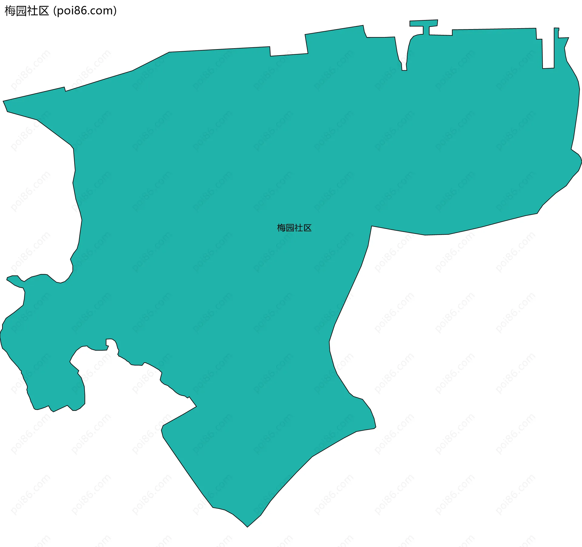 梅园社区边界地图