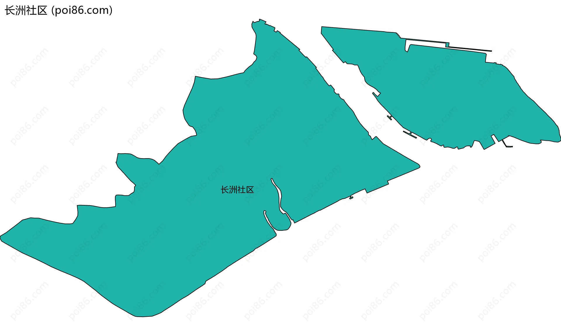 长洲社区边界地图