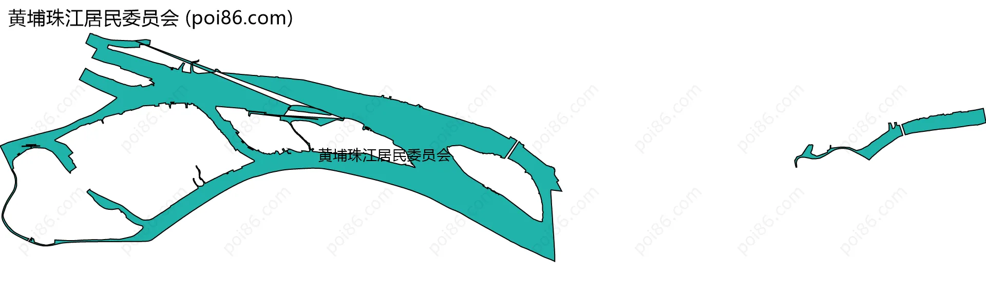黄埔珠江居民委员会边界地图