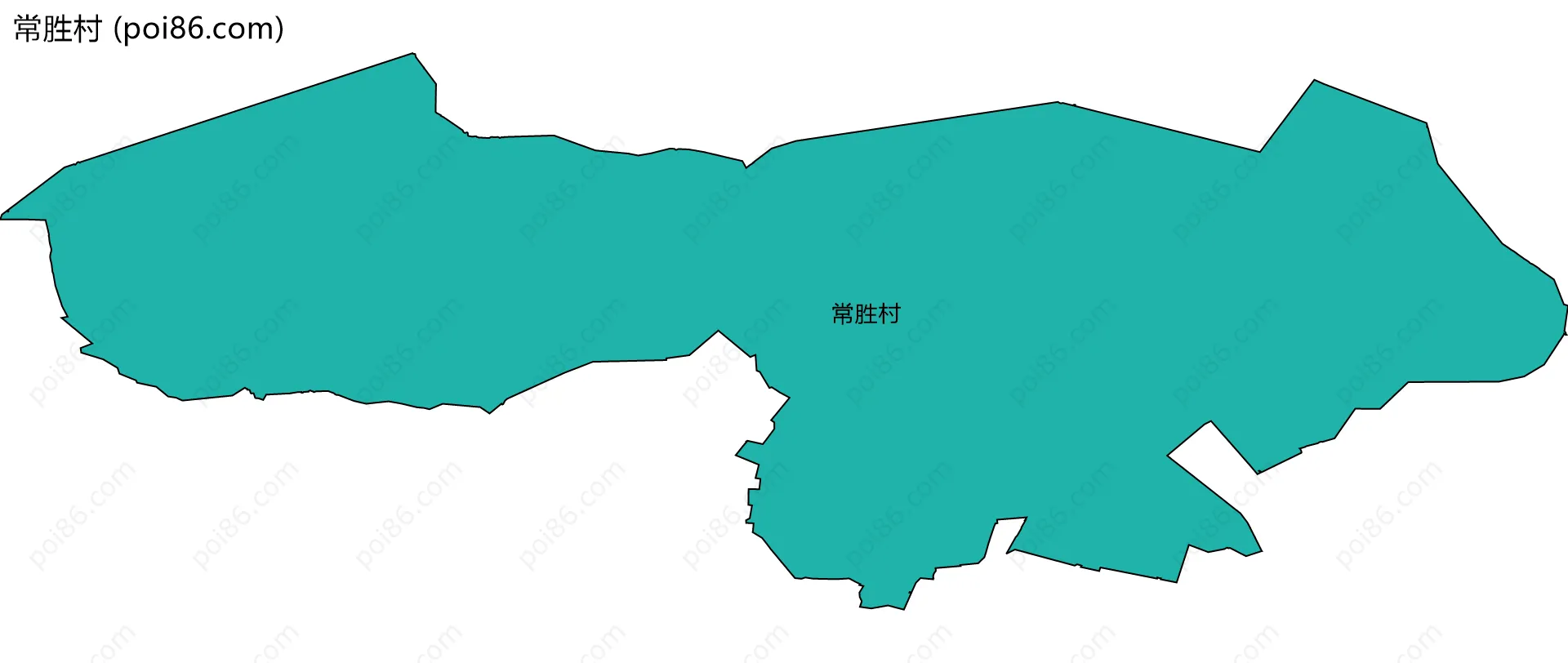 常胜村边界地图