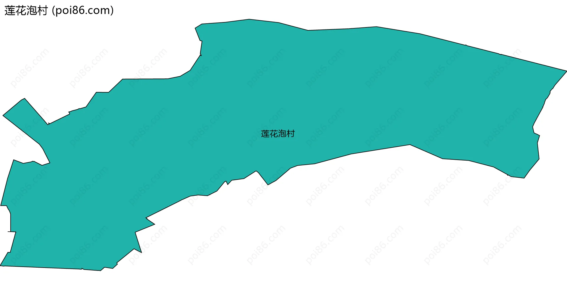 莲花泡村边界地图